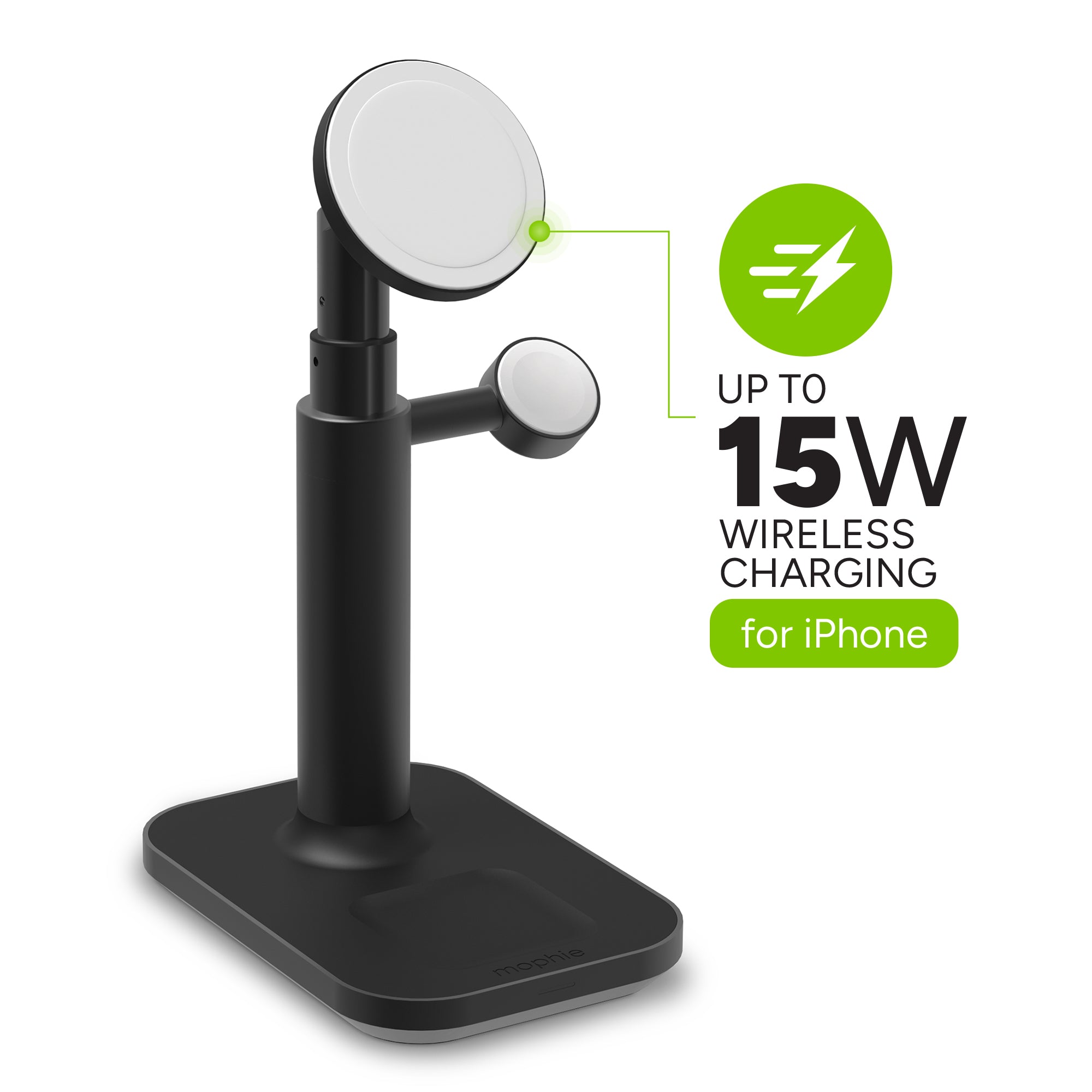 3 in 1 Extendable Stand with MagSafe - Adjustable Phone Holder for iPhone 15/14/13/12, Wireless Charging Dock for Home & Office Desk Accessories