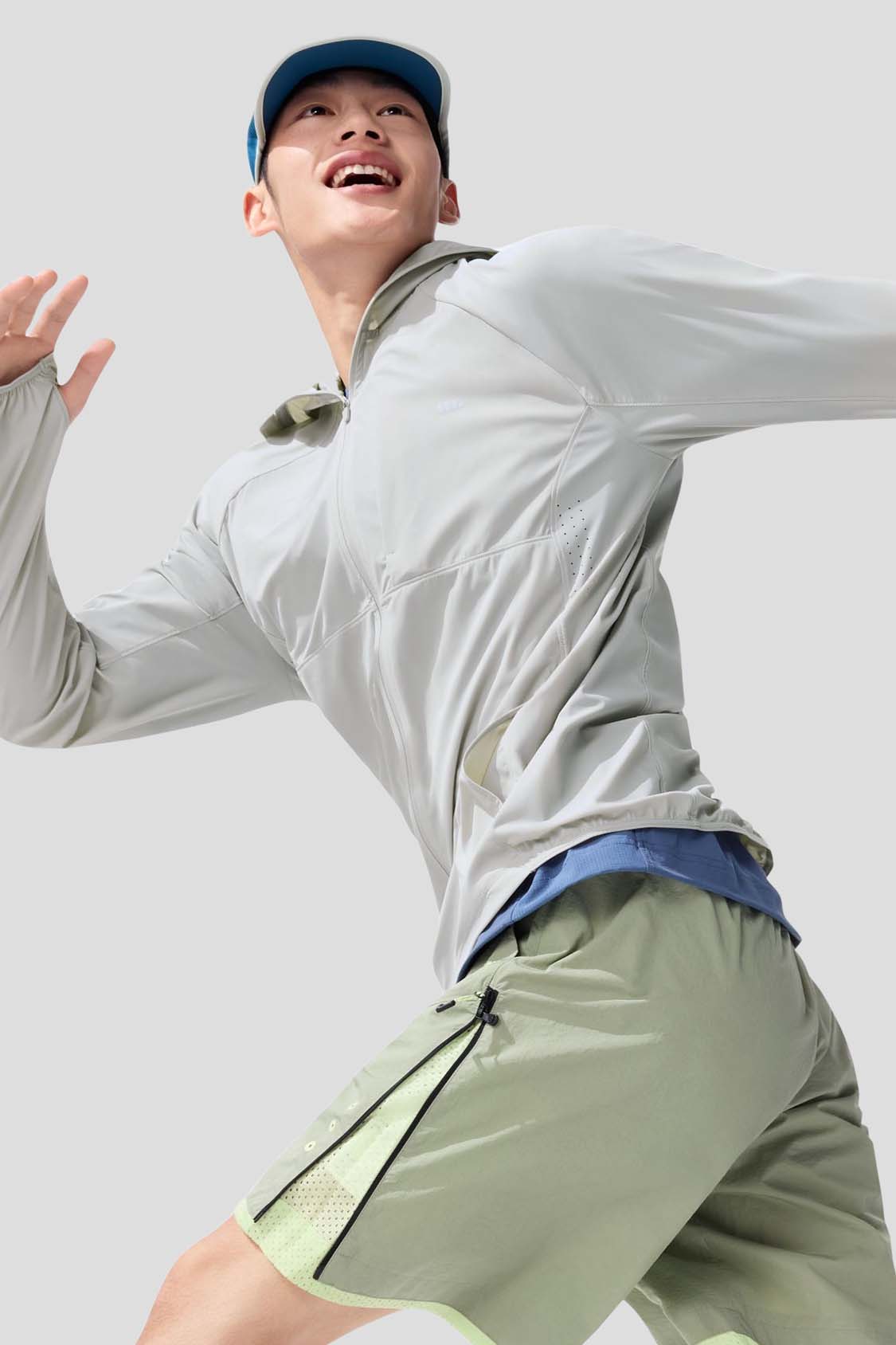 Aero Men's Ultra Light Cooling Sports Sun Jacket UPF100+ - Breathable Sun Protection for Running, Hiking & Outdoor Activities