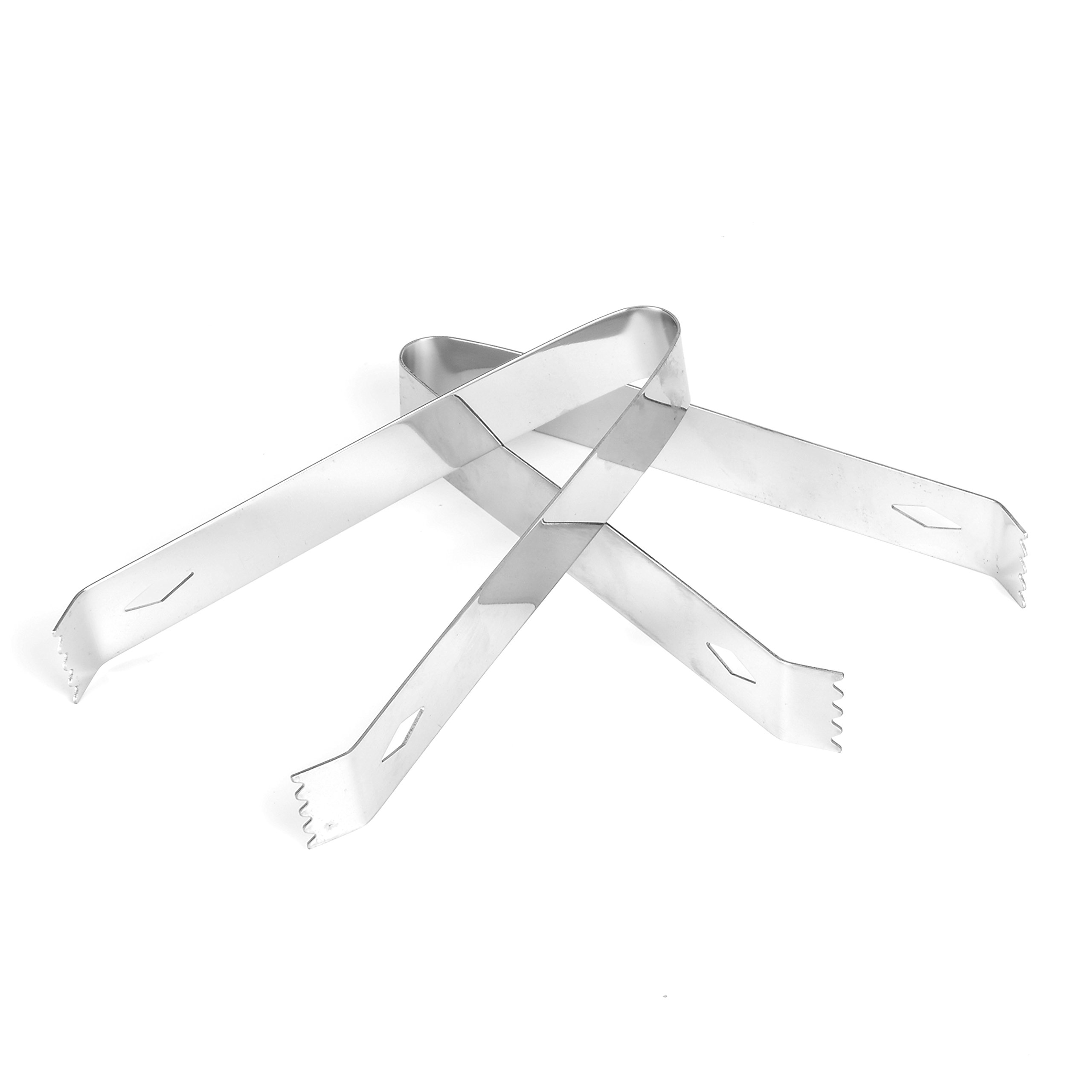 2 Pack Stainless Steel Ice Tongs - 5.9 Inch Food Grade Small Serving Tongs for Ice Bucket, Sugar Cubes, Appetizers - Perfect for Party, Coffee Bar & Home Use (Silver)