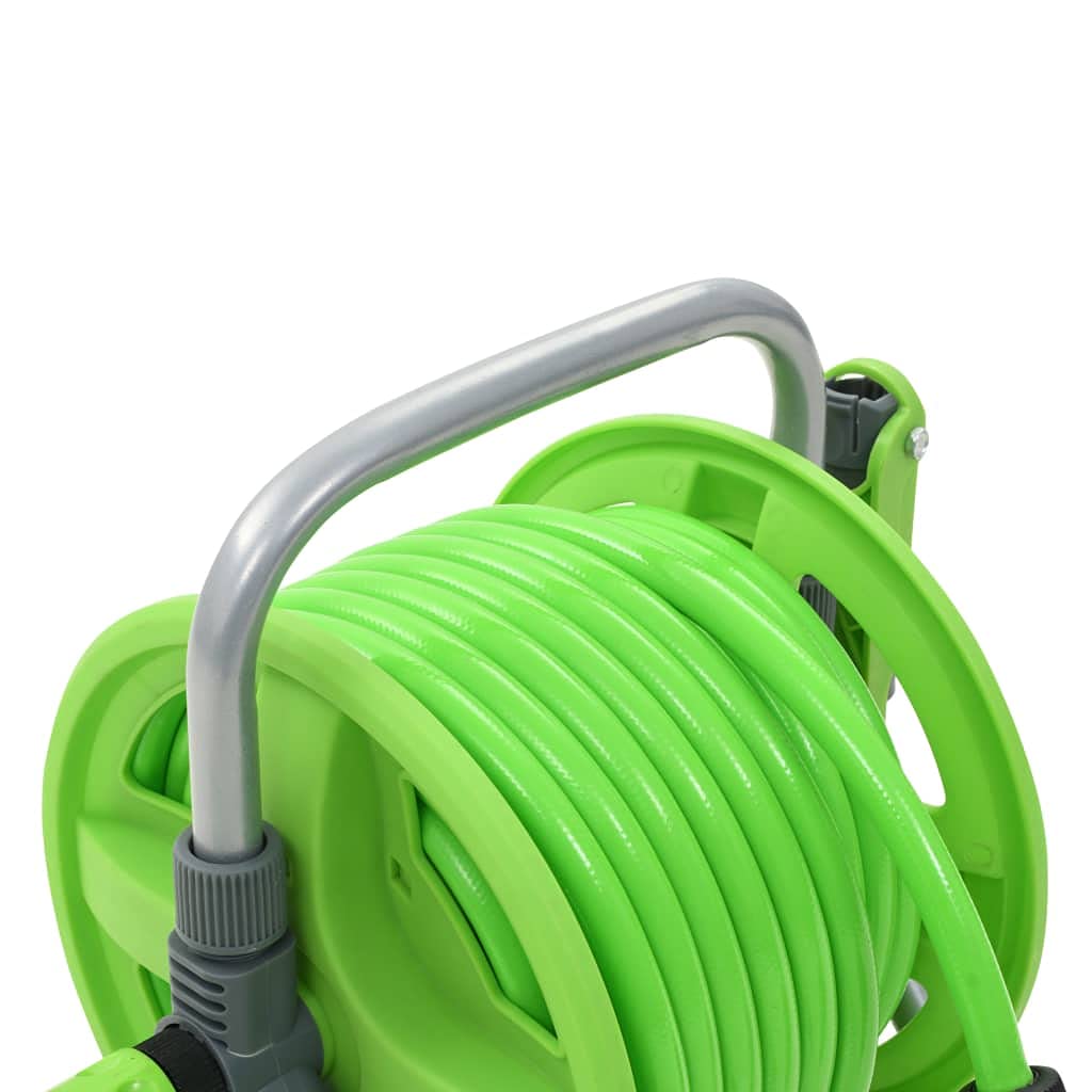 SKM Heavy Duty Retractable Water Hose Reel 65.6ft + 6ft Extension - Garden, Lawn, Car Washing & Outdoor Watering Solution