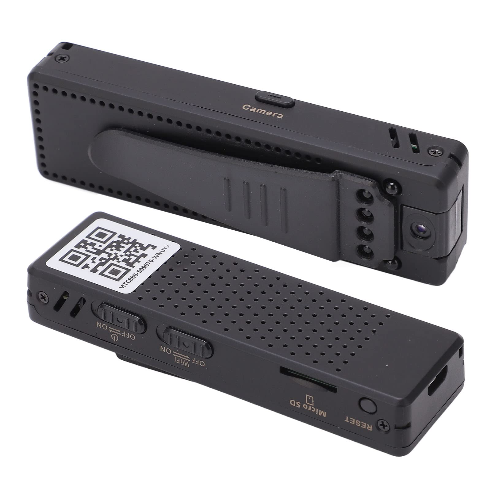 ASHATA HD 1080P Body Camera - Mini Wearable Digital Camera with 90° Rotation, 25fps & 6 IR Lights for Police, Security, Sports, Car Dash Cam & UAV Drone - Compact & Easy to Use Surveillance Gear