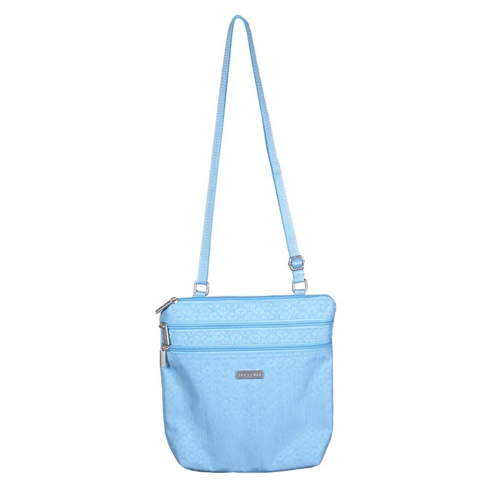 Baggallini Crossbody Zipper Purse - Stylish & Secure Sky Blue Shoulder Bag for Women | Perfect for Travel, Shopping & Everyday Use