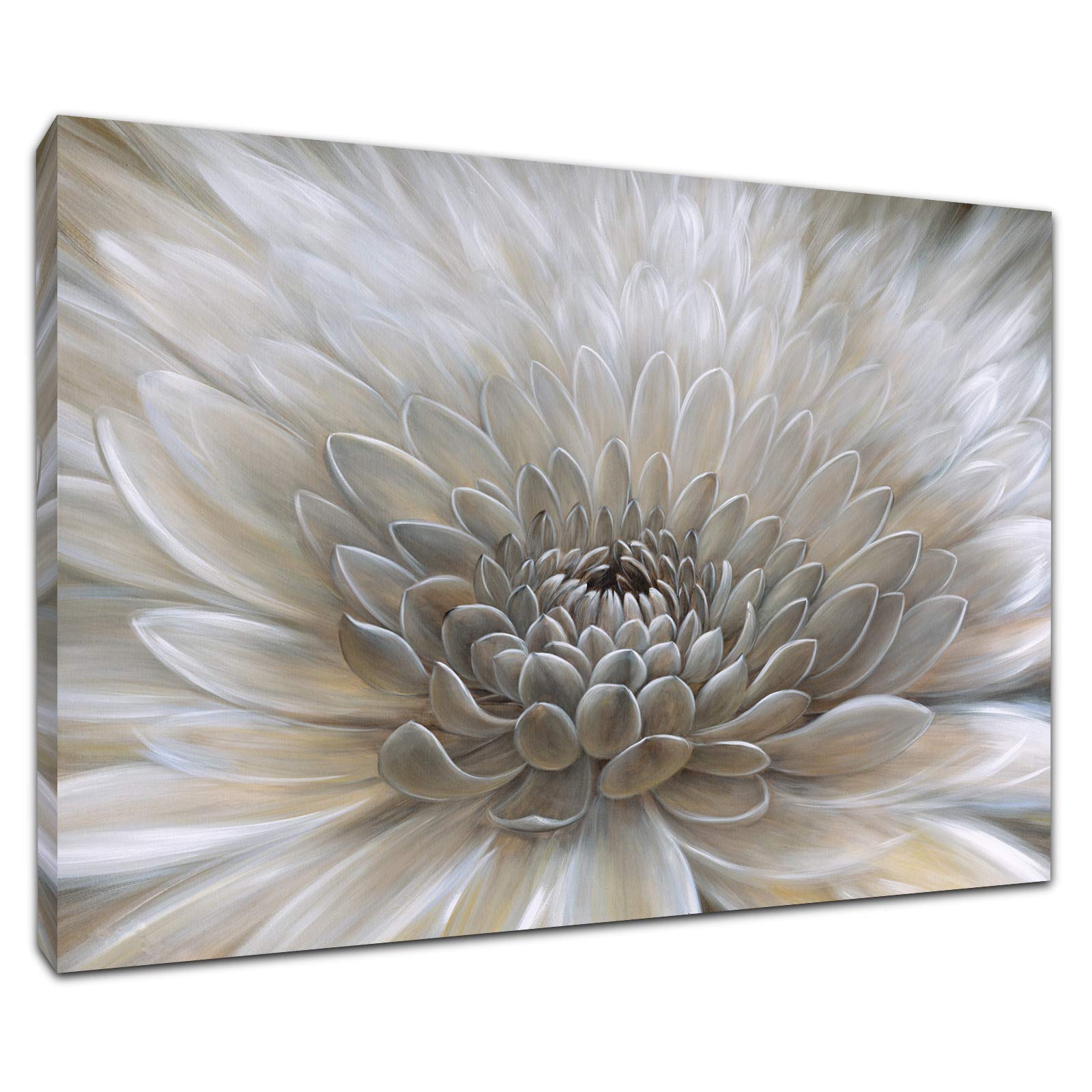 Botanical Floral Wall Art Decor Prints - Farmhouse Style Framed Flower Pictures for Bathroom & Living Room - Ready to Hang Brown Plant Artwork (28x40 Inches) - Perfect for Home, Office & Bedroom Decor