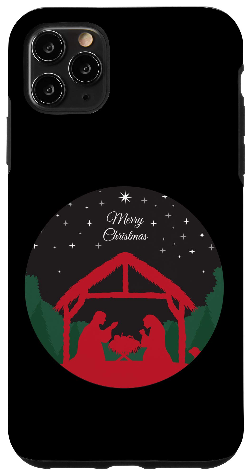 iPhone 11 Pro Max Christmas Nativity Scene North Star Baby Jesus Phone Case - Religious Holiday Gift for Christian Believers - Perfect for Christmas Celebrations, Church Events & Faith-Based Gatherings