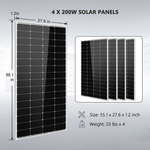 SunGoldPower SGKT 3PRO 3000W 24V Solar Power Kit with 800W Solar Panels & Lithium Battery | 120V Output for Home Backup, RV, Off-Grid Living | Portable Solar Generator for Emergency Power & Outdoor Adventures