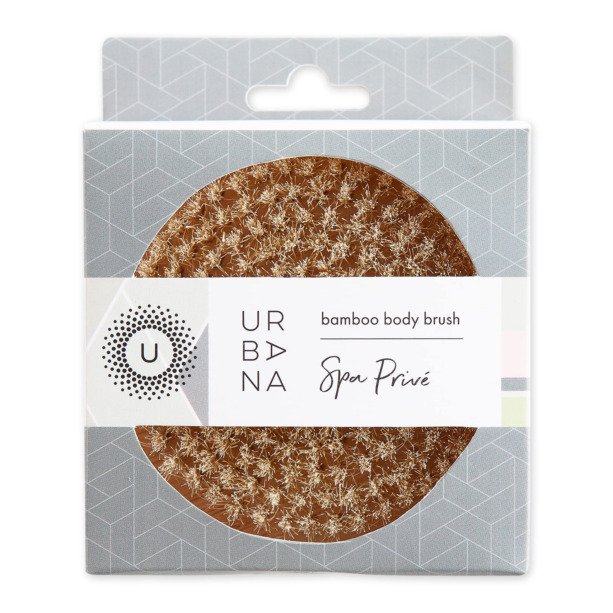 Spa Prive Round Body Brush for Dry Brushing - Exfoliating & Lymphatic Massage - Home Spa Collection - Perfect for Cellulite Reduction & Skin Detox - Use in Shower or Before Bedtime