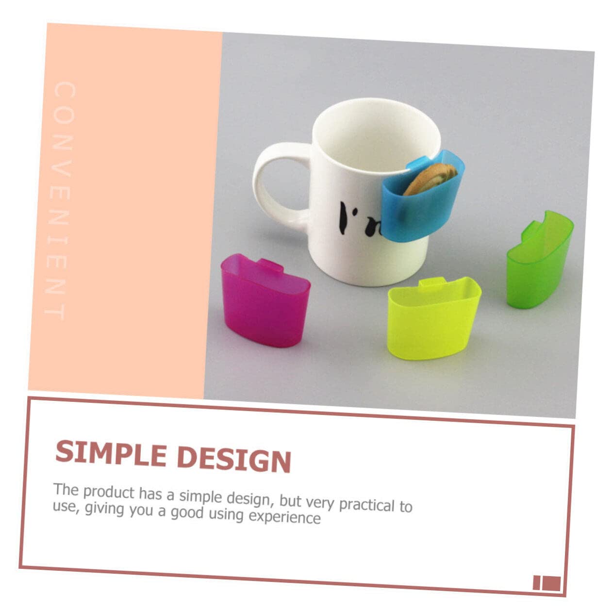 8-Piece Tea Bag Holder Set - Mug Hooks for Tea Bags & Biscuits - Durable Cup Accessories for Tea Lovers - Perfect for Kitchen, Office & Tea Party Use