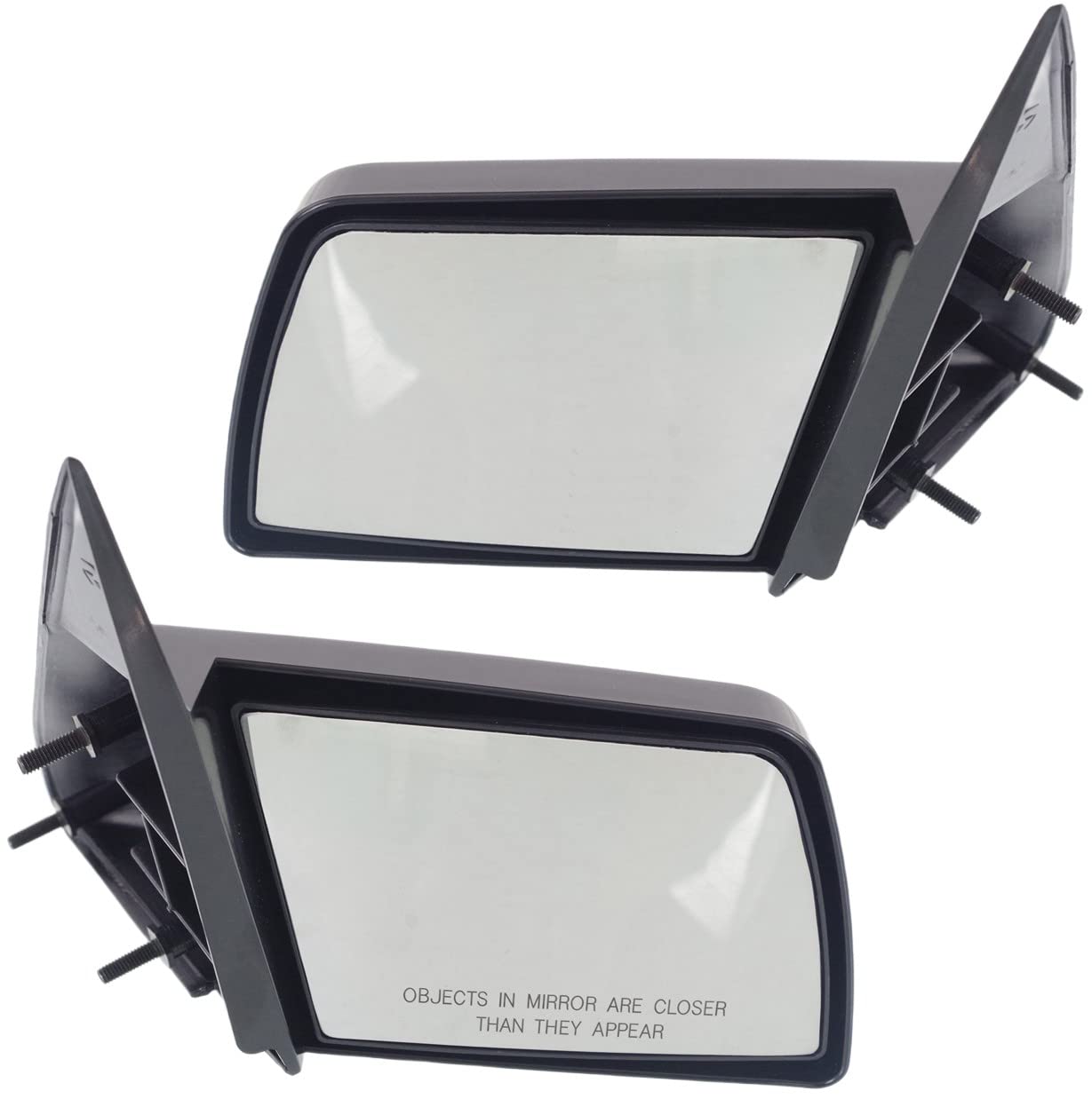Kool Vue Manual Side Mirrors for 1988-1999 Chevrolet C1500 K1500 & GMC C1500 K1500 Standard Cab - Driver & Passenger Side Replacement, Paintable (No Blind Spot Monitor) - Perfect for Off-Roading, Daily Commuting & Truck Restoration Projects