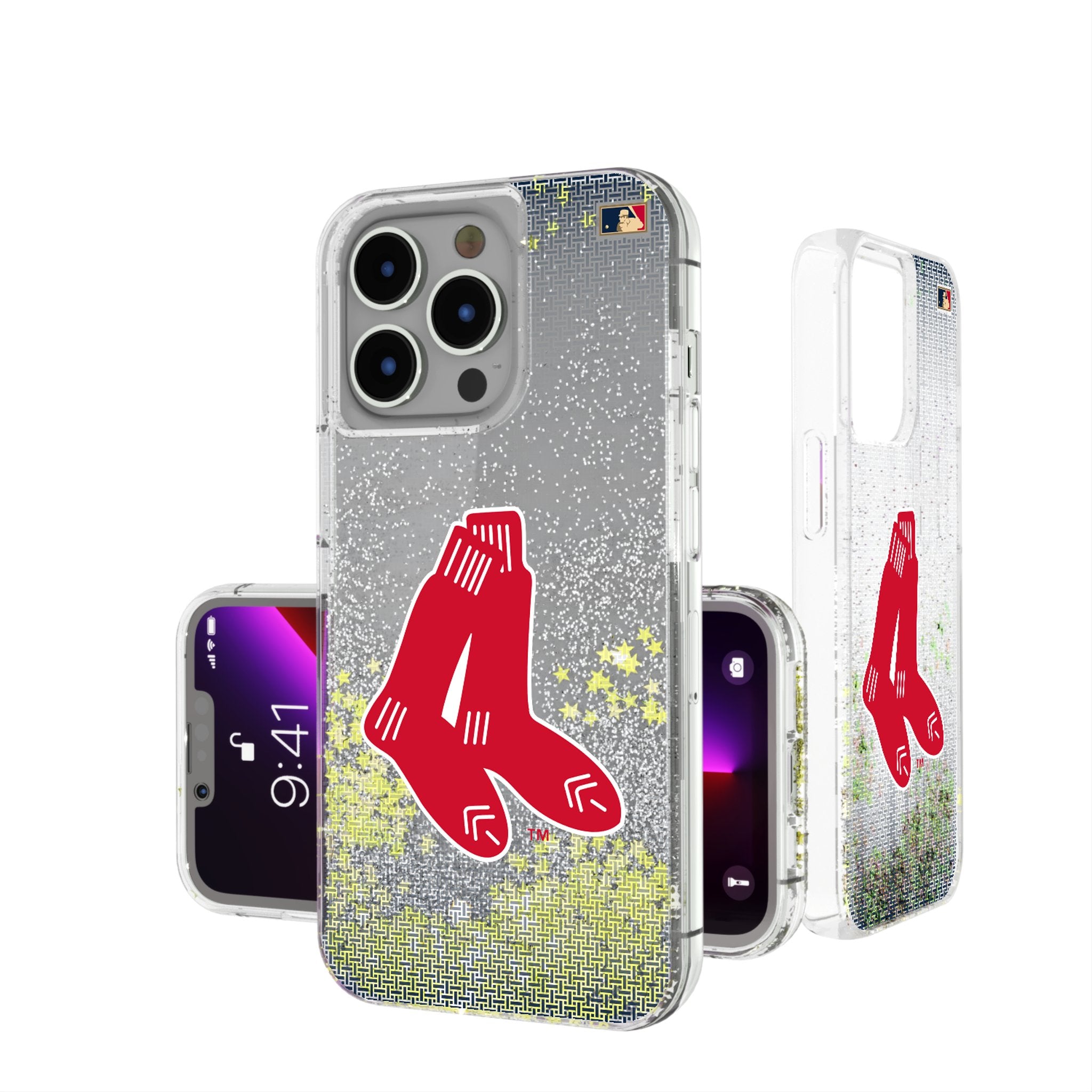 Boston Red Sox 1924-1960 Vintage Cooperstown Collection Glitter Linen Phone Case - Perfect for Baseball Fans & iPhone Protection