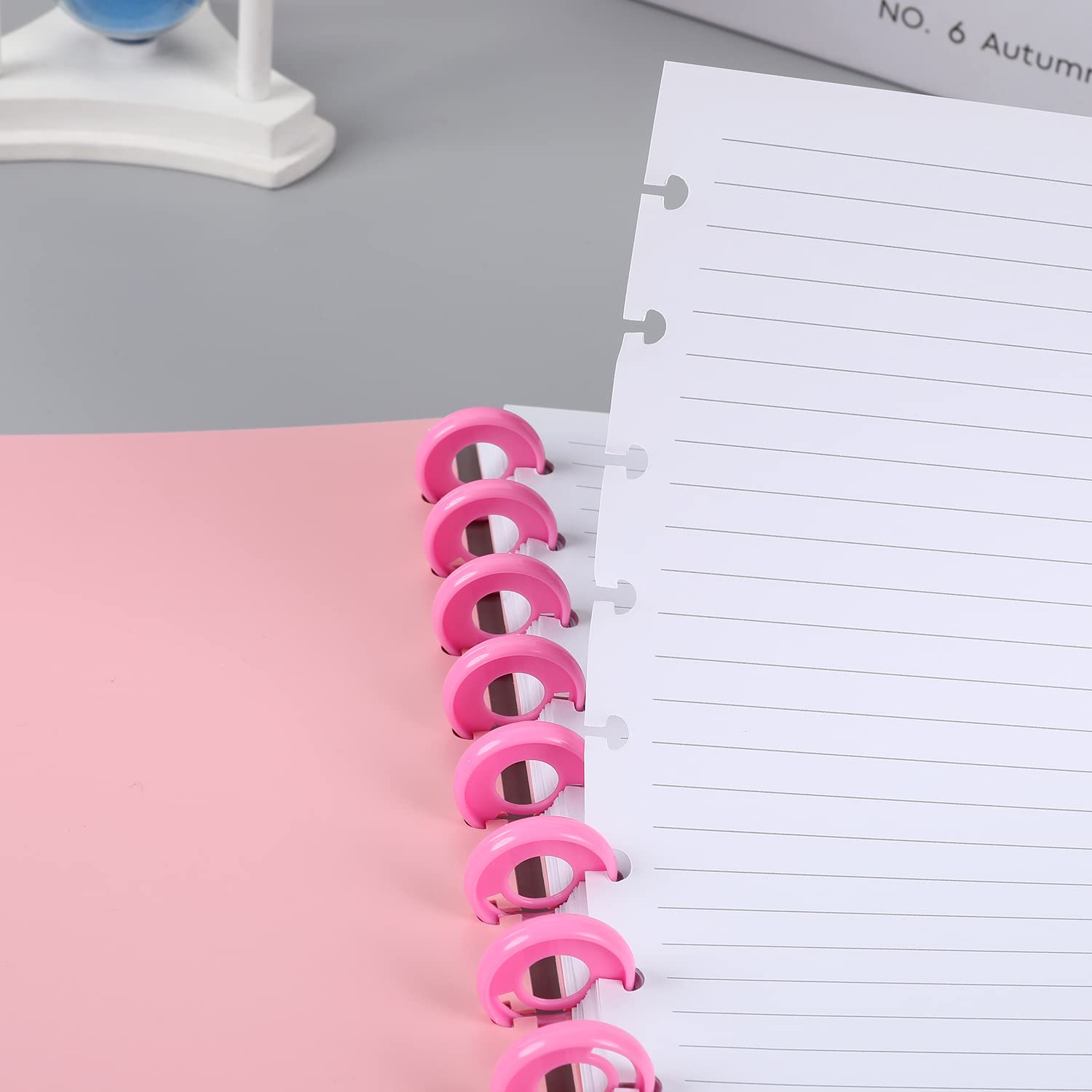 Heart-Shaped Plastic Discbound Binding Rings for Notebooks & Planners - Metallic Yellow | DIY Planner Accessories, School Supplies, Office Organization