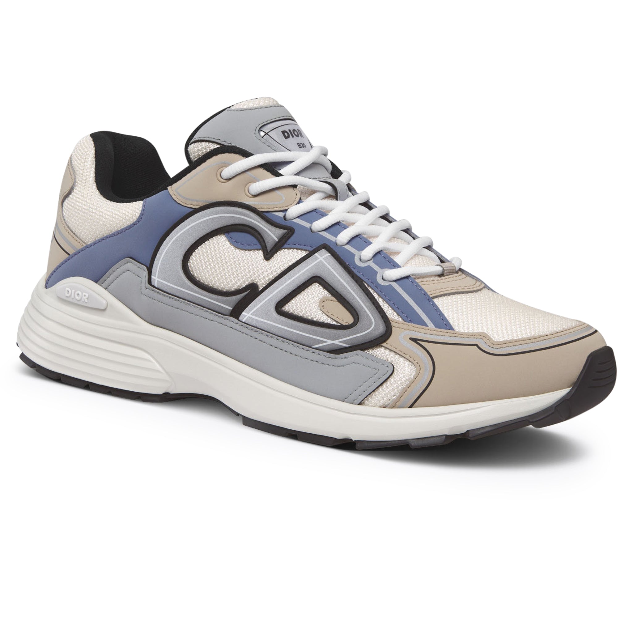 Dior B30 Sneakers in Cream Beige & Blue Grey - Luxury Fashion Trainers for Men & Women | Perfect for Casual Wear, Street Style & Everyday Comfort