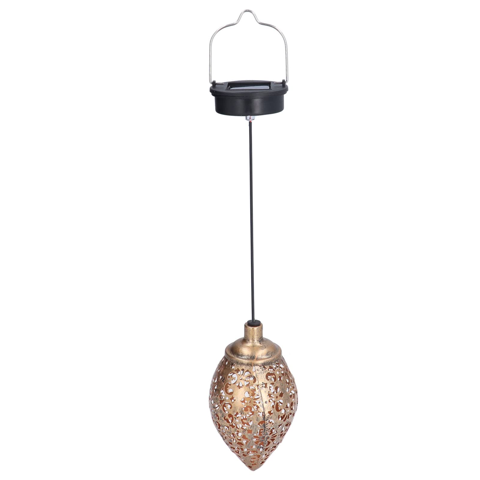 EVTSCAN Solar Wrought Iron Hollow Projection Lamp - 1.2V 0.5W Waterproof Outdoor Solar Drop Chandelier for Garden, Patio, Pathway & Backyard Decor