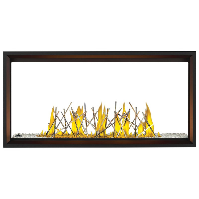 Napoleon TLV50N2 Tall Vector 50 See-Through Linear Direct Vent Gas Fireplace - Modern Heating for Living Rooms & Patios
