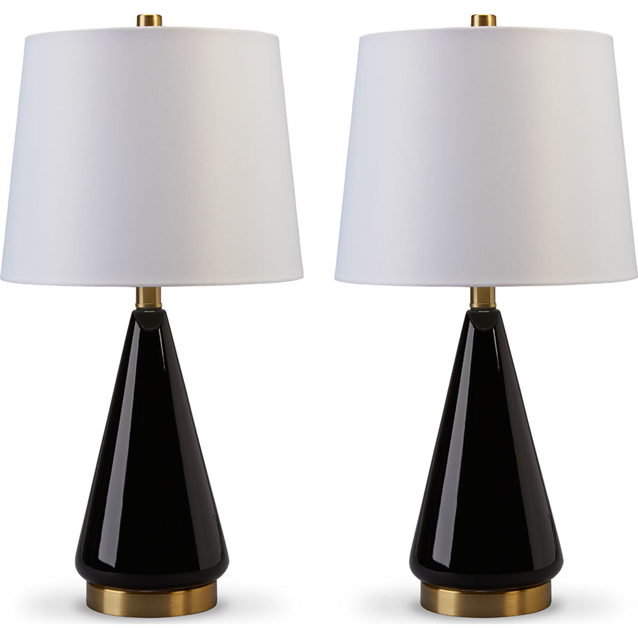 Ackson Modern Table Lamp Set of 2 - 22.5 Inch Height - Bedside, Living Room, Office Lighting - Warm White LED Bulb Included - Adjustable Brightness for Home Decor