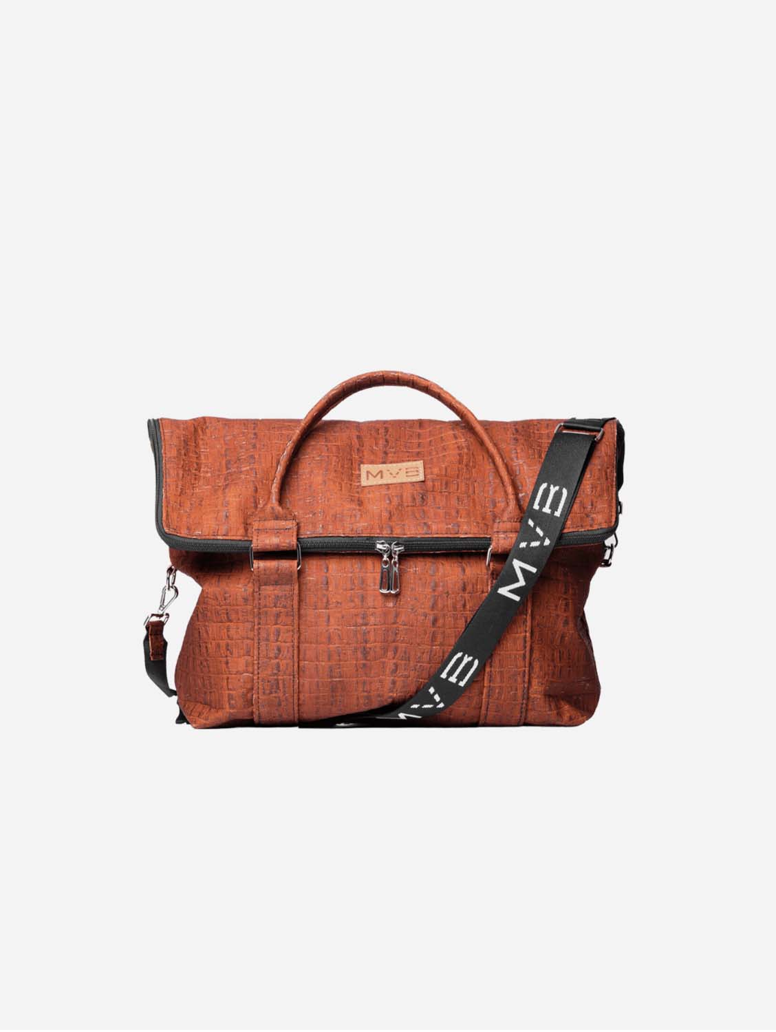 Versa Cork Vegan Messenger Bag - Eco-Friendly Crocodile Embossed Crossbody Bag for Men & Women | Perfect for Work, Travel & Everyday Use