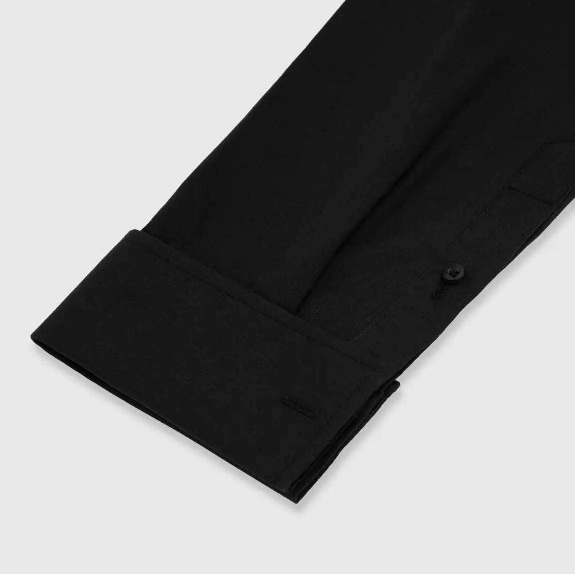 LA Smith Black Modern Fit Wing Collar Dress Shirt for Men - Premium Formal Wear for Business, Weddings & Special Occasions