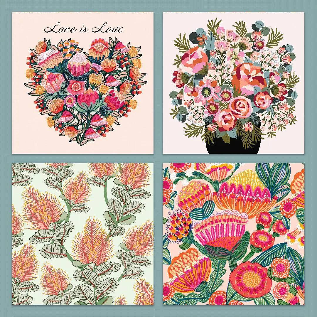 Love is Love Australian Greeting Card Set - Perfect for Weddings, Anniversaries & LGBTQ+ Celebrations
