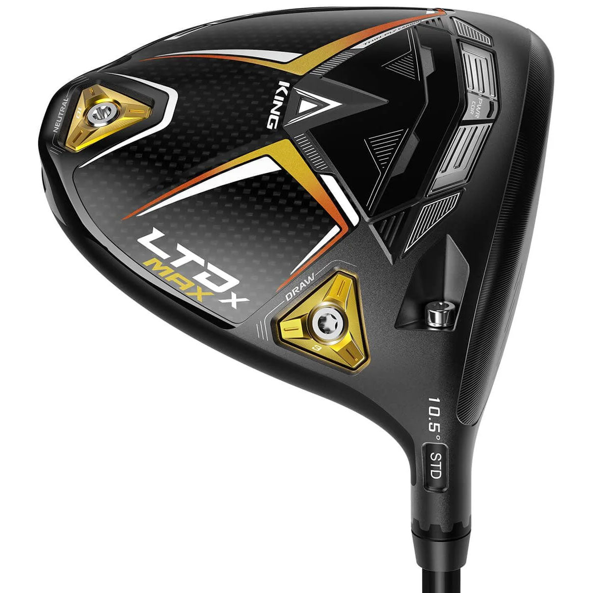 Cobra LTDx MAX Gold Fusion Matte Black Driver - Premium Golf Club for Distance & Accuracy | Perfect for Golf Enthusiasts & Professionals on the Course