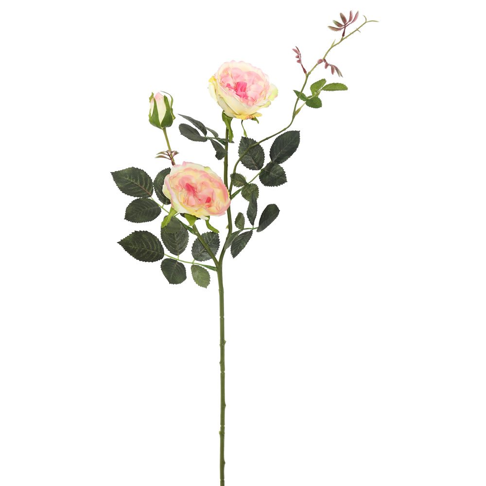 31 Inch Artificial Yellow Rose Spray - Realistic Floral Decor for Home, Wedding, Party, and Event Centerpieces