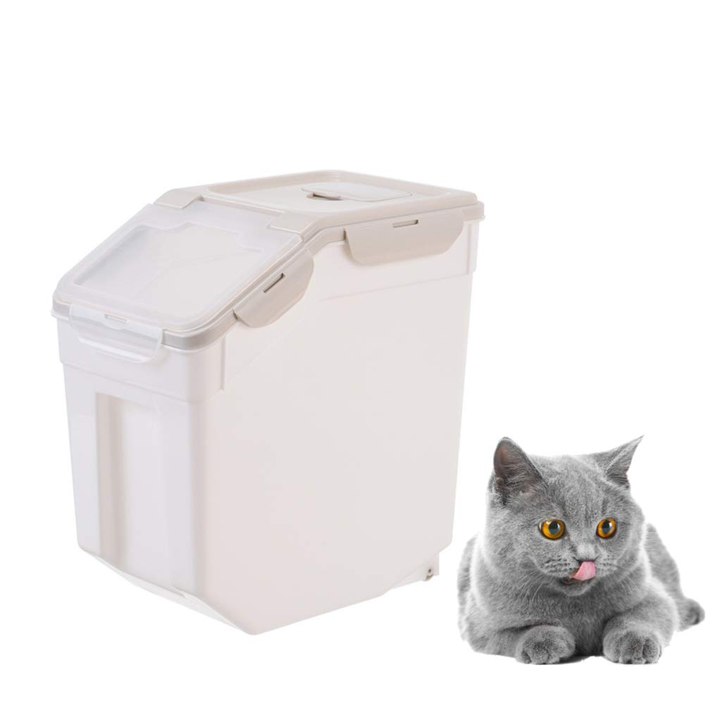 UKCOCO Airtight Pet Food Storage Container - Large Capacity 35 x 36 cm for Cat & Dog Food, Rice, Treats - Perfect for Kitchen, Pantry & Pet Food Organization