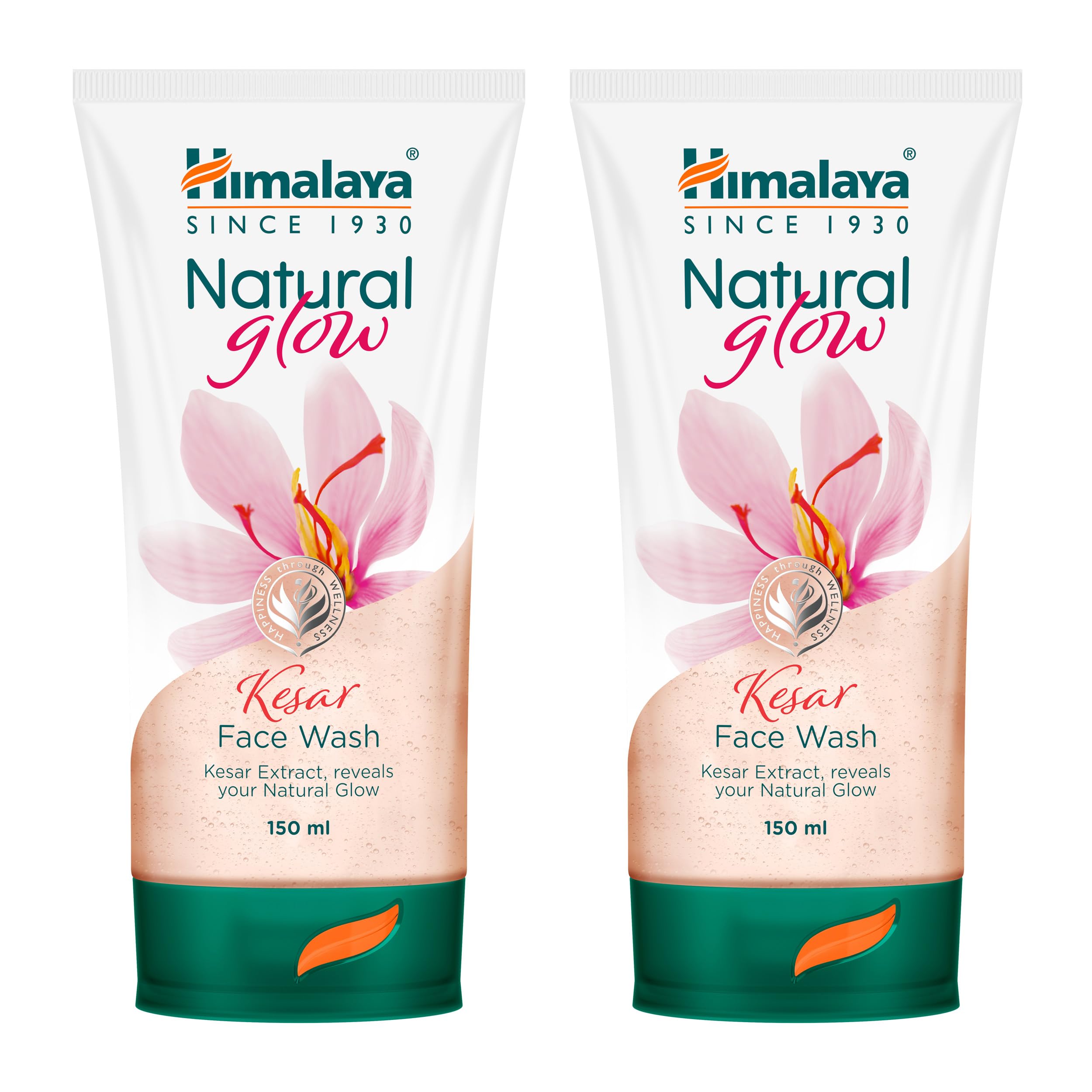 Himalaya Natural Glow Kesar Face Wash for Brightening & Radiance - Pack of 2 | Ayurvedic Cleanser for Daily Skincare Routine & Glowing Complexion