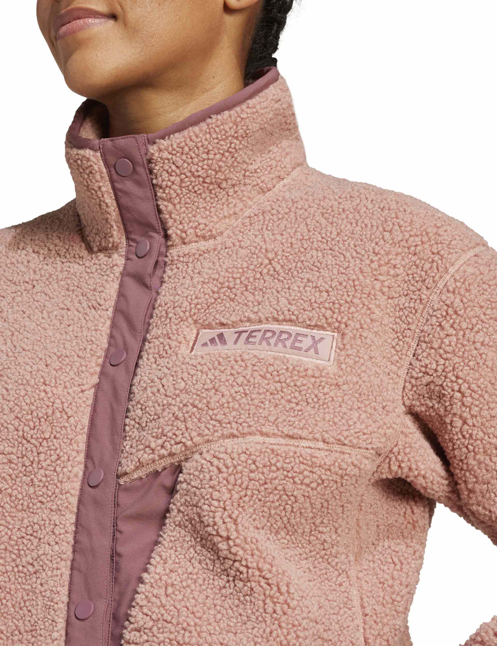 Terrex Xploric High Pile Fleece Pullover Sweatshirt - Warm Clay Color | Men's Winter Outdoor Hiking Jacket | Cozy & Water-Resistant for Camping, Travel & Cold Weather Activities