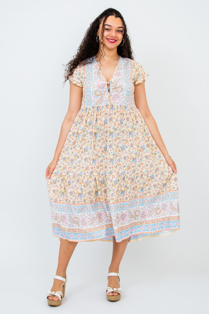Julie Women's Casual Dress - Elegant Taupali Color, Perfect for Office Wear, Date Night & Summer Outfits
