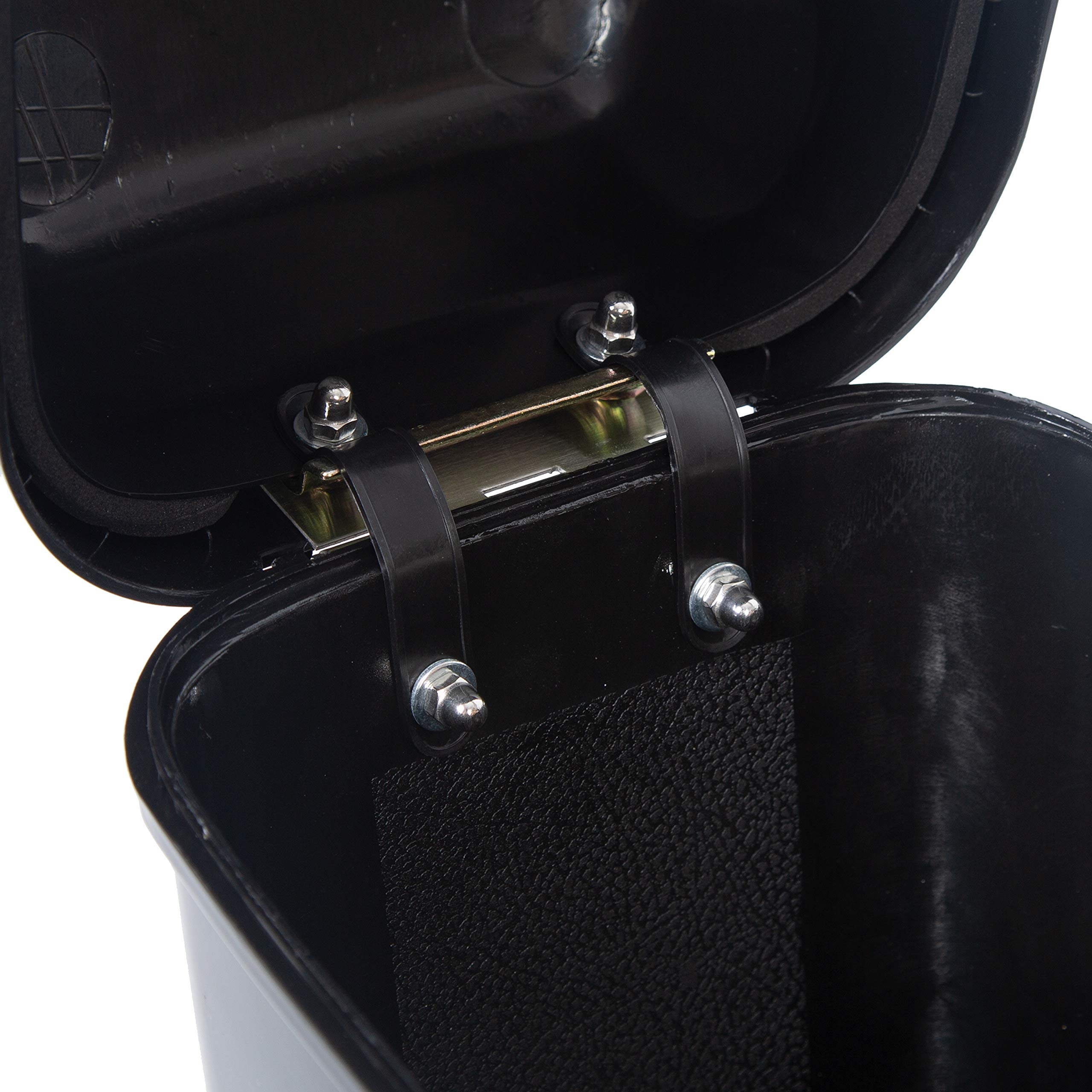 Hard Motorcycle Saddlebags with Mounting Kit - Compatible with Harley Davidson, Honda Shadow, Kawasaki Vulcan VN - Black Durable Trunk Saddlebags for Touring & Long-Distance Riding