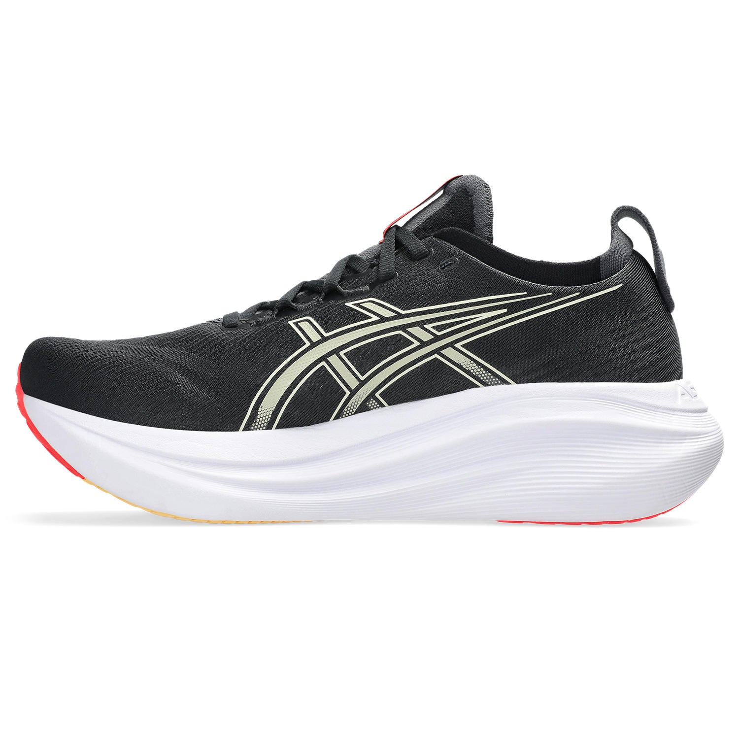 ASICS Men's Gel-Nimbus 27 Running Shoes - Black/Khaki (005) | Premium Cushioned Sneakers for Long Distance Running & Gym Workouts