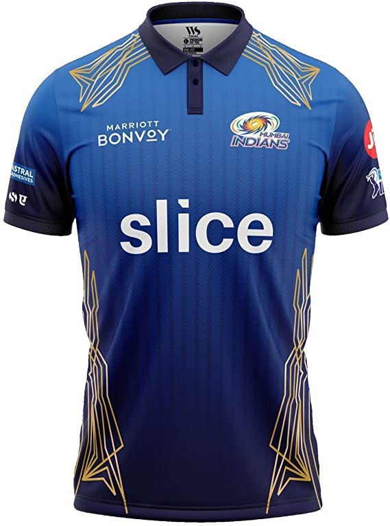 Official Mumbai Indians 2022 IPL Replica Cricket Jersey - Authentic MI Team Jersey for Cricket Fans | Perfect for Matches, Fan Events & Sports Collections