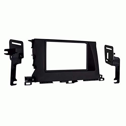 Universal Double Din Car Stereo Dash Kit for 2014-2019 Toyota Highlander - Black Painted Trim Bezel | Aftermarket Radio Installation | Perfect for Upgrading Your Car Audio System
