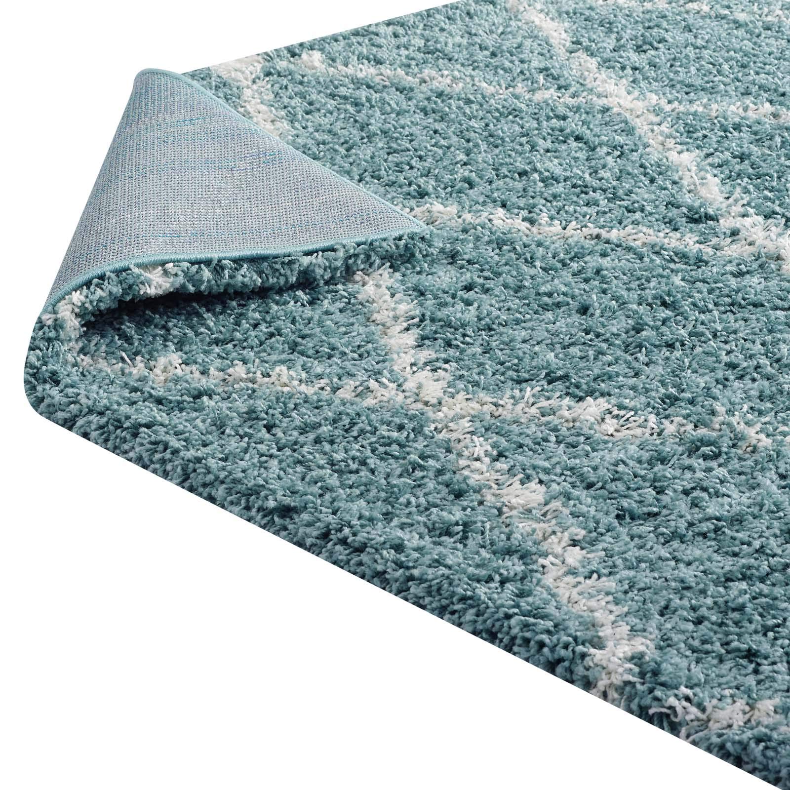 Modern Contemporary Urban Design Living Room Area Rug - Soft Fabric Floor Carpet with Multi-Blue Pattern - Perfect for Lounge, Bedroom & Home Decor