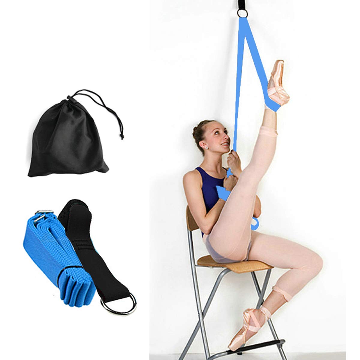 Premium Yoga Stretch Strap for Flexibility Training - Ideal for Ballet, Dance, Gymnastics & Warm Up Exercises - Perfect Home Workout Equipment - Great Gift for Friends, Kids & Family - Enhance Leg Stretching for Yoga, Pilates & Fitness Routines