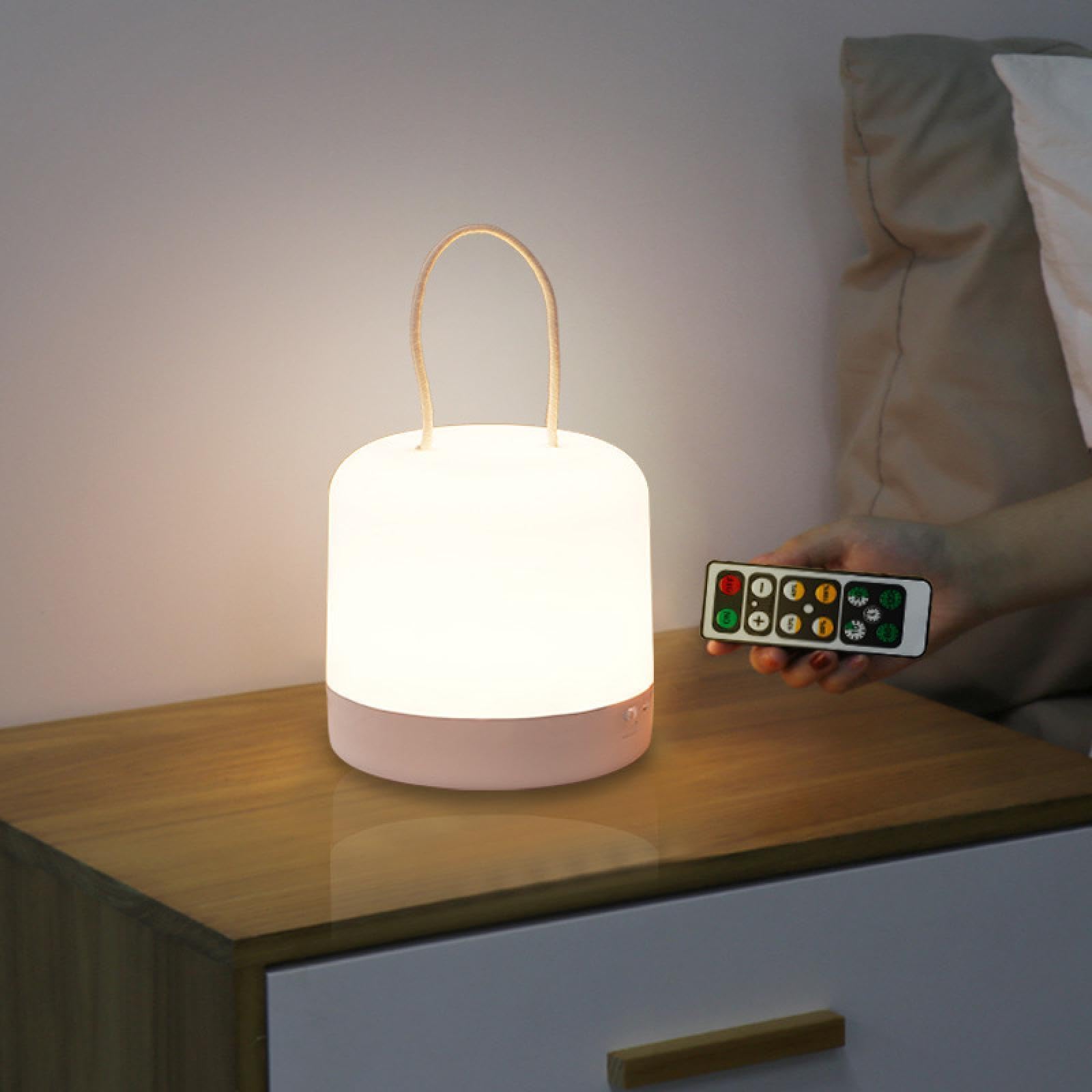Rechargeable LED Night Light with Adjustable Dual Color & Touch Sensor - Portable Sleep Aid Bedside Lamp for Kids, Adults, Nursery, Bathroom, Hallway