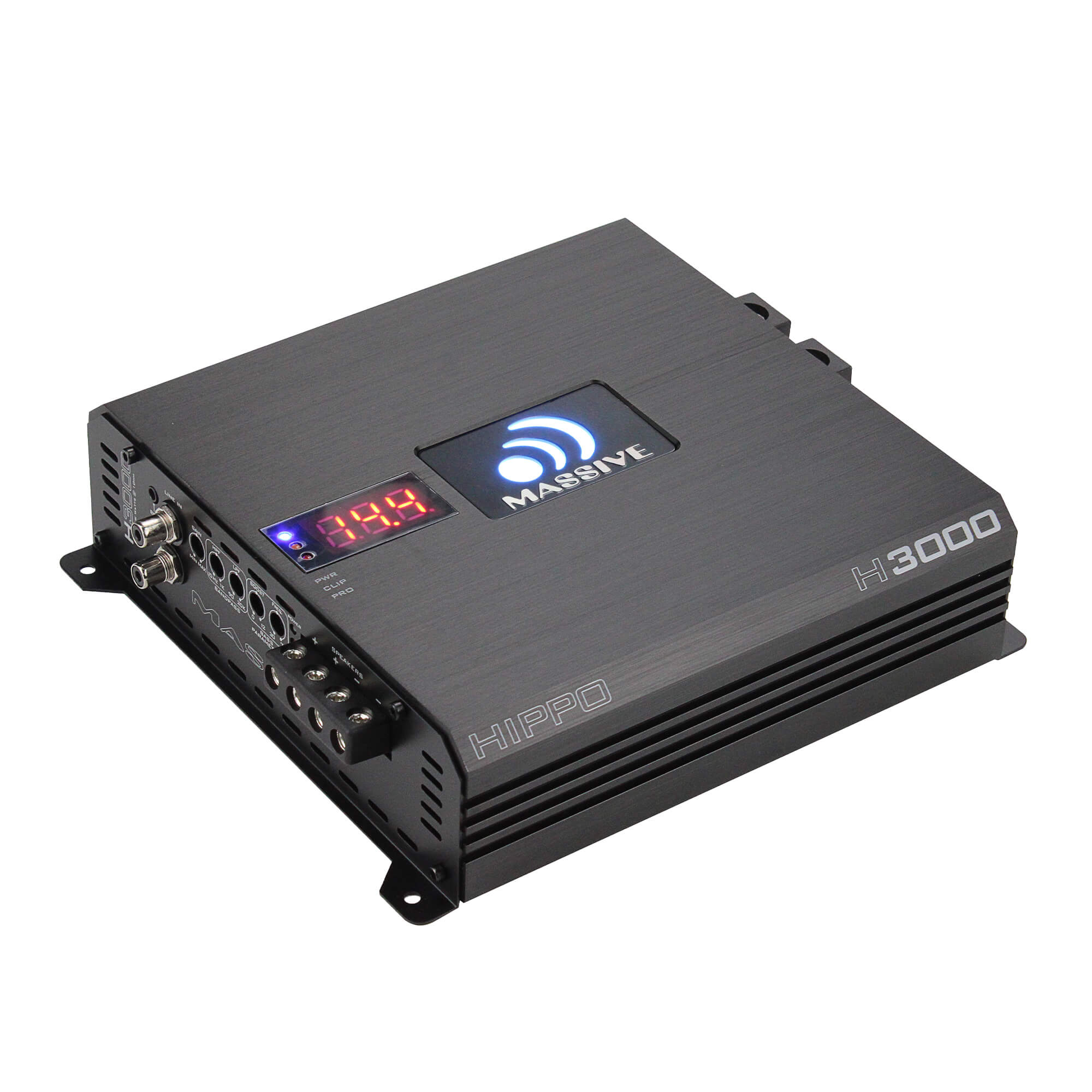 H3000 3000W RMS Mono Block Amplifier 1 Ohm - Hippo Series Car Audio Amp with Bass Remote | Perfect for Subwoofers & Car Audio Systems