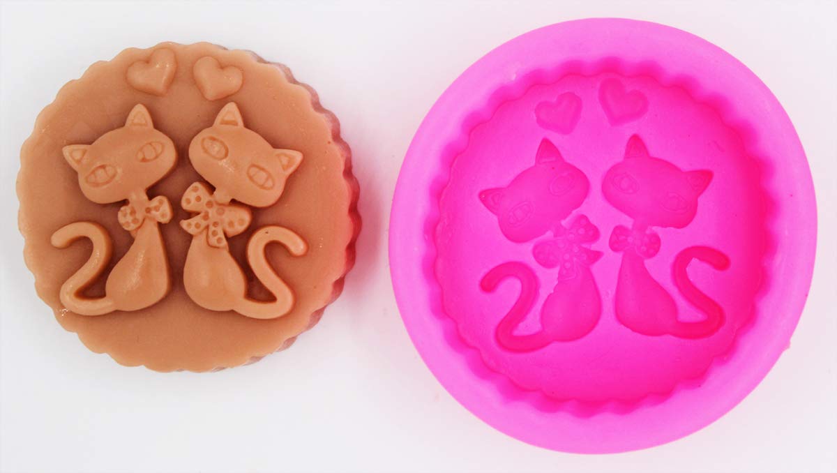 Premium Silicone Soap Molds for Cat Lovers - DIY Handmade Soap Making Kit, Craft Art Supplies for Homemade Gifts, Bath & Body Products - Perfect for Valentine's Day, Mother's Day & Christmas Gifts