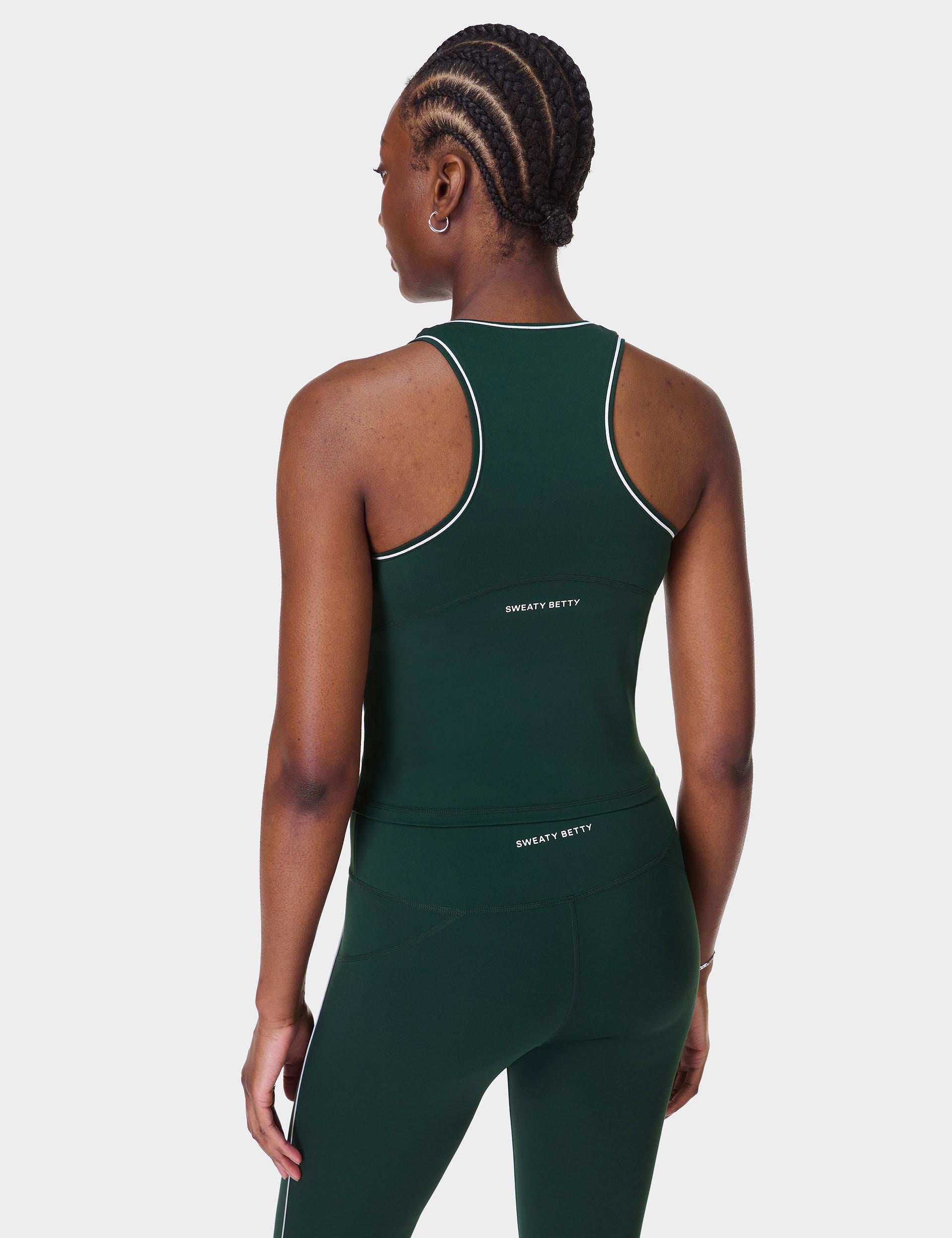 All Day Active Cropped Tank Top for Women - Breathable Cedar Green Workout Shirt | Perfect for Yoga, Running & Gym