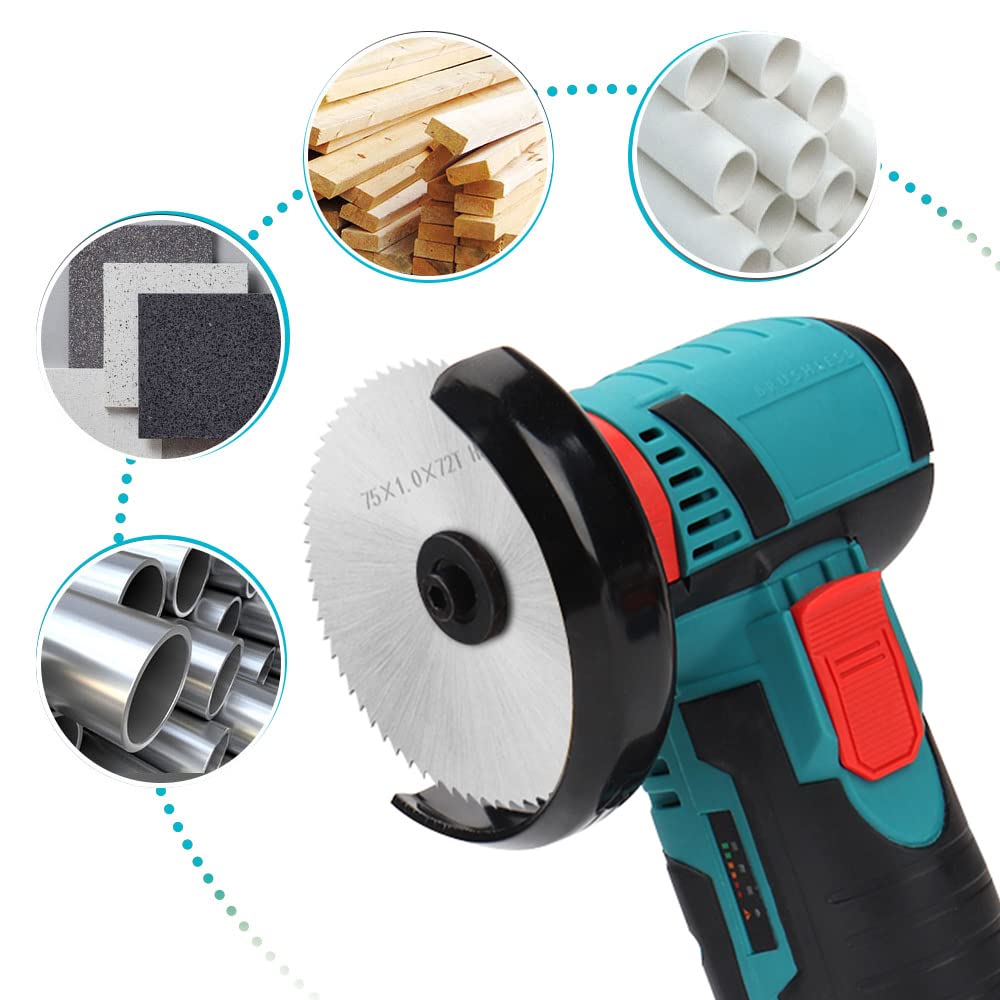 3-Inch HSS Circular Saw Blade 72T for Angle Grinder - Metal, Wood & Plastic Cutting Disc with 3/8-Inch Arbor - Perfect for DIY Projects, Home Renovation & Professional Metalworking