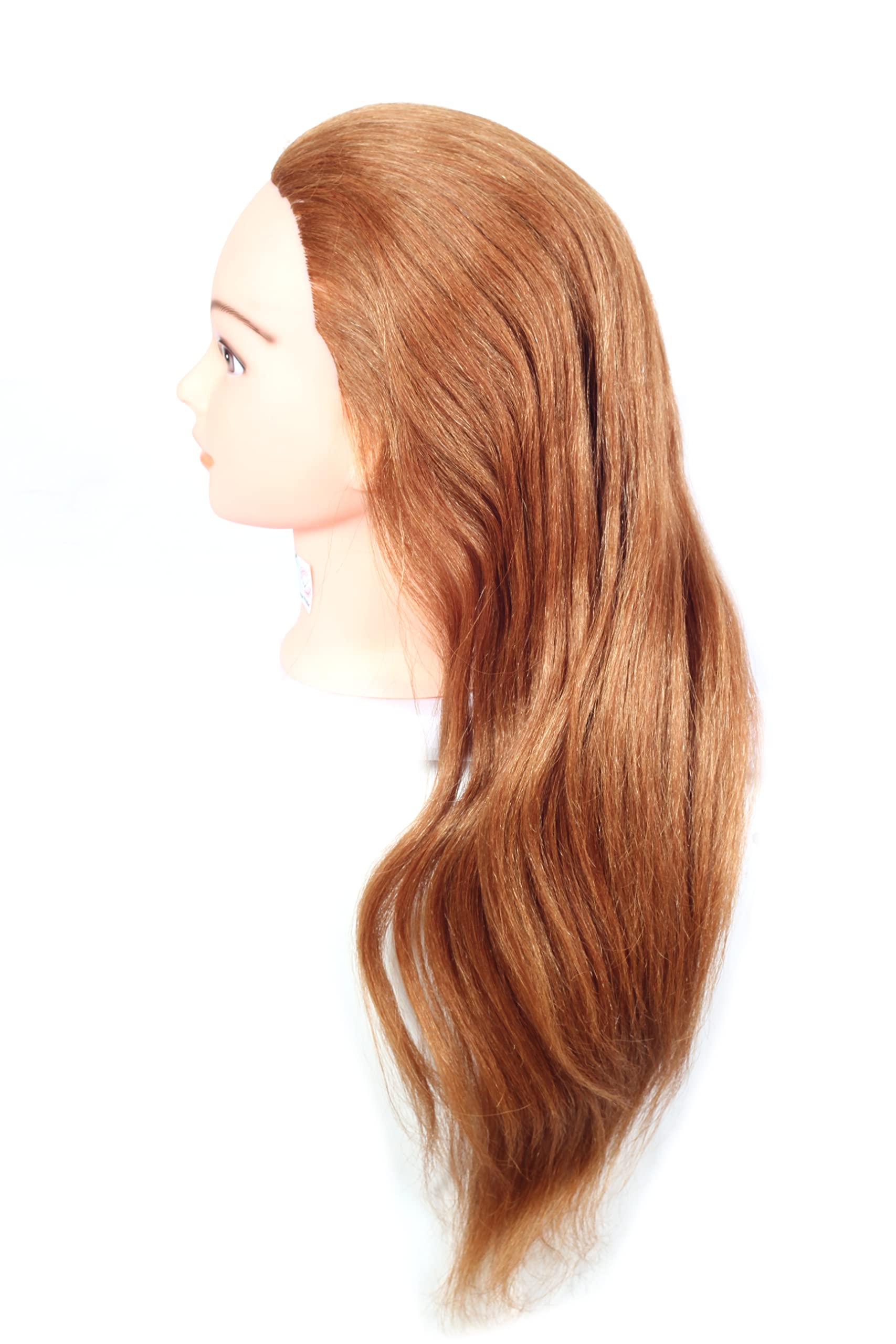 Ritzprime Hair Dummy - 90% Natural Animal & Human Hair Mix for Styling, Dyeing, Curling & Practice | Perfect for Salon Training, Cosmetology Students & Hair Stylists