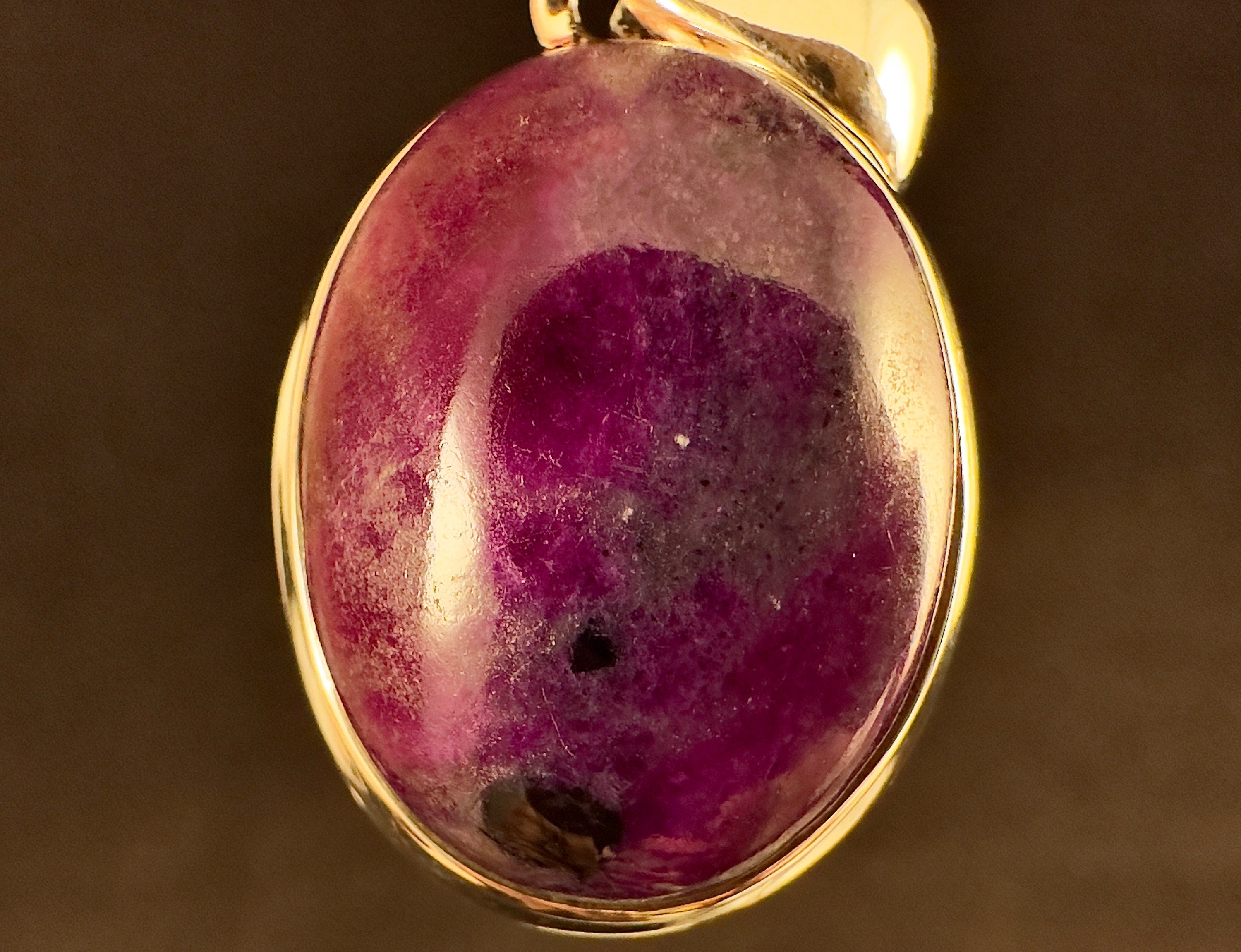 Genuine Sugilite Crystal Pendant Necklace - Sterling Silver Oval Cabochon Healing Stone Jewelry for Women | Spiritual Healing, Chakra Balancing & Meditation Accessory