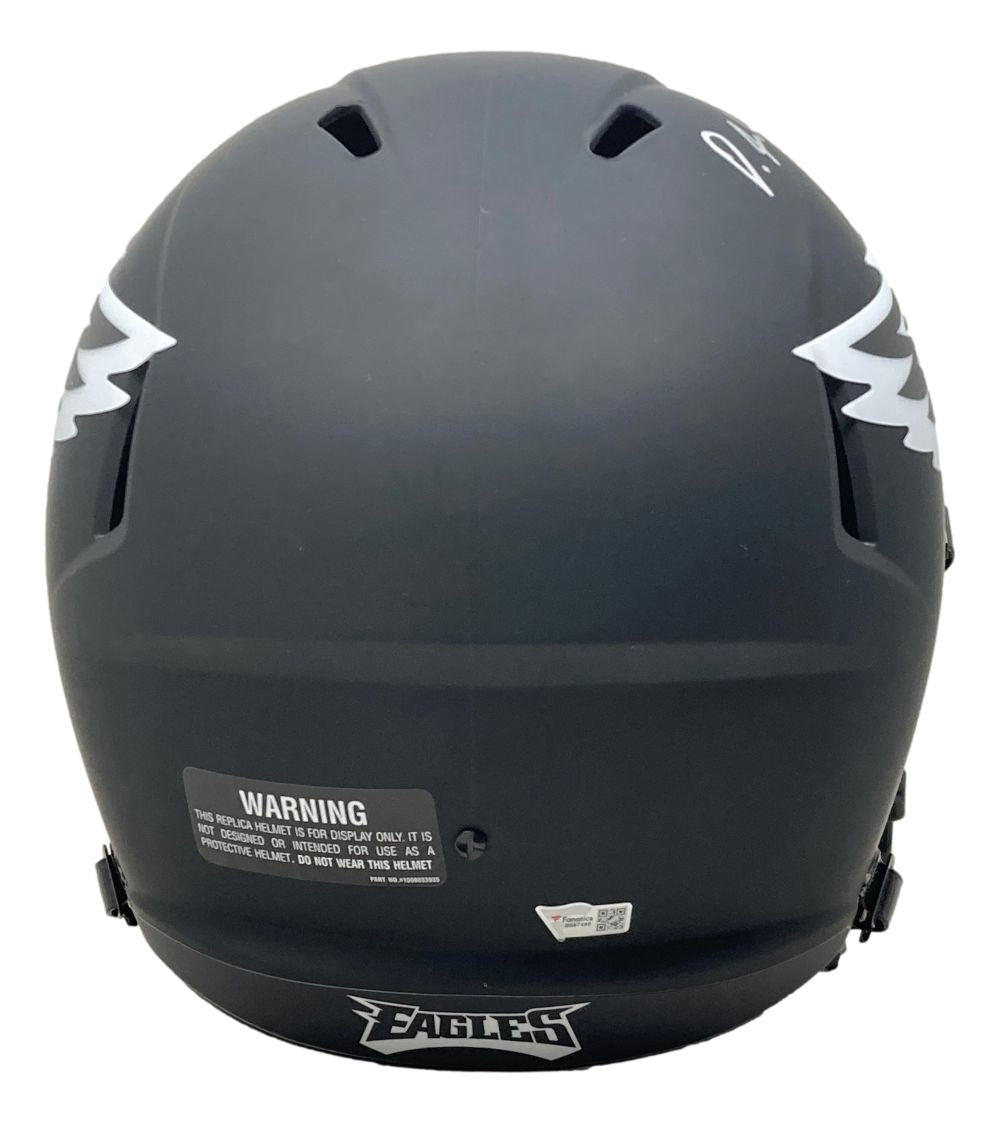 Devonta Smith Autographed Philadelphia Eagles FS Eclipse Replica Football Helmet with Super Bowl LIX Case - Perfect for Eagles Fans, Sports Memorabilia Collectors, and Game Room Displays