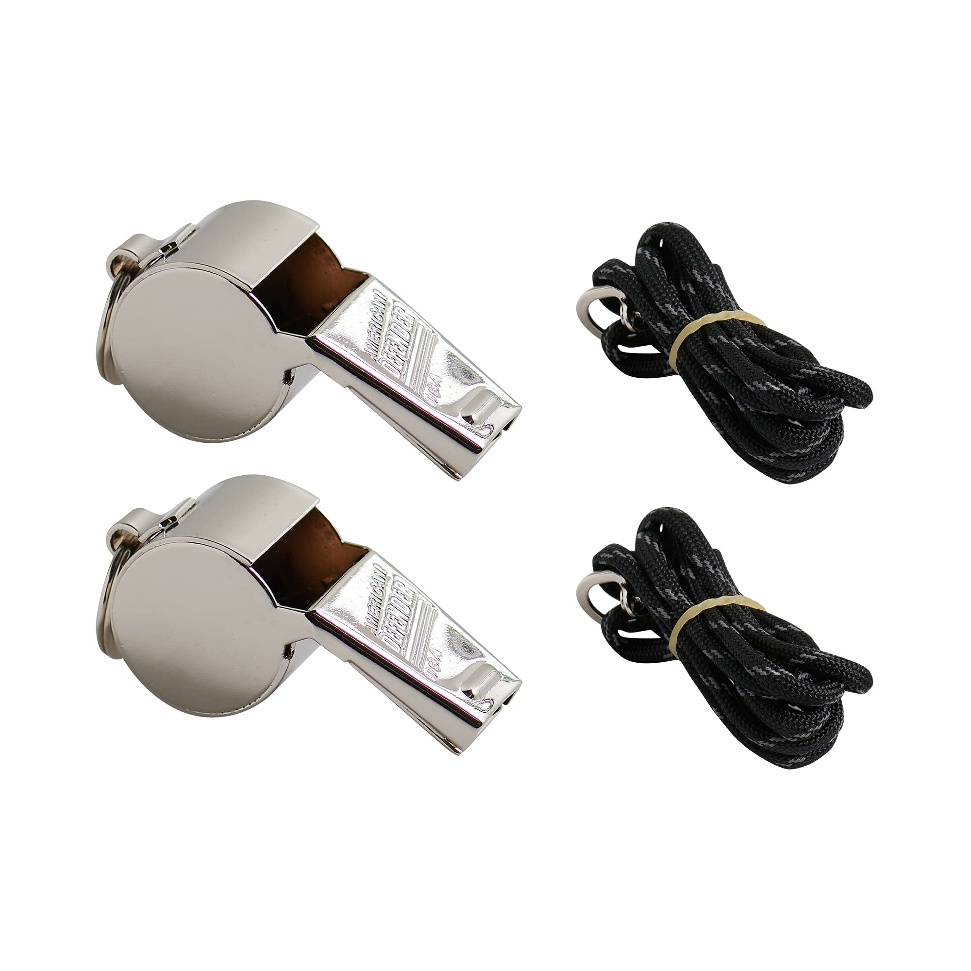 Defender Whistles with Paracord - Durable Brass Loud Whistles for Outdoor & Emergency Use