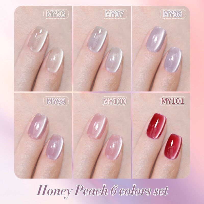 Water Light Cat Magnetic Gel Polish MY98 Honey Peach 10ml - Long Lasting Nail Polish for Home & Salon Manicure, Perfect for Parties & Special Occasions