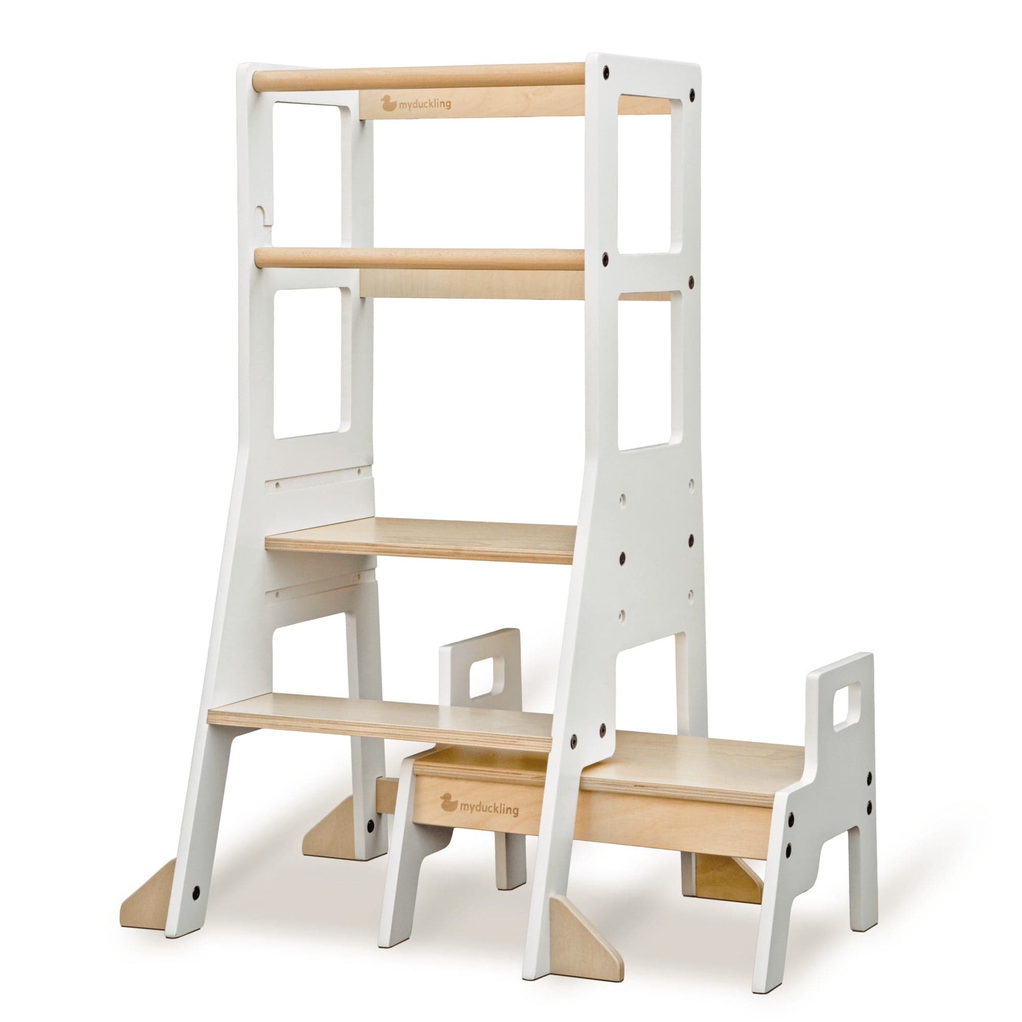 JALA Deluxe Adjustable Wooden Learning Tower for Toddlers - Safe Kitchen Step Stool Helper for Kids Cooking & Baking - Perfect Montessori Educational Tool for Home & Preschool Use