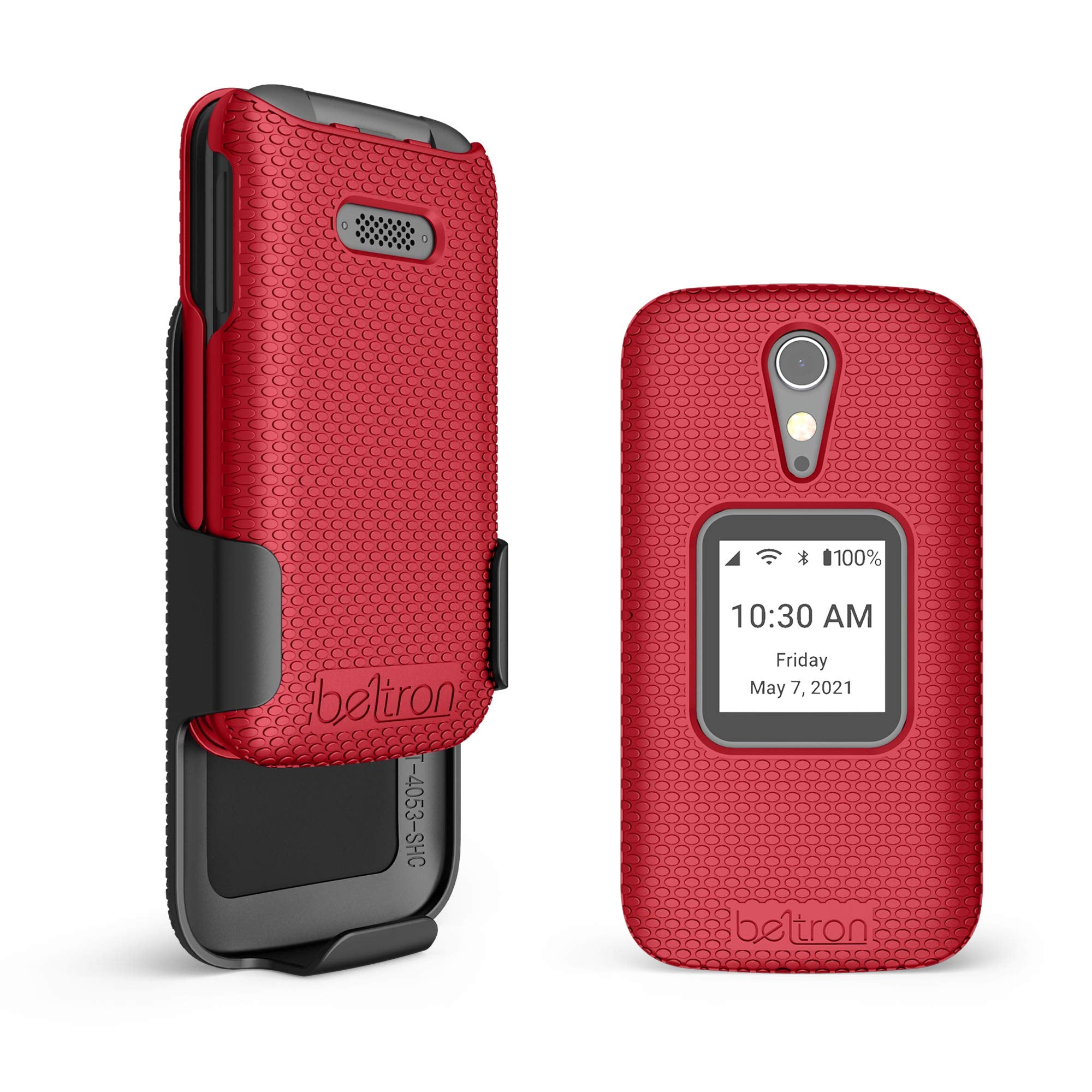Lively® Jitterbug Flip2 Easy-to-Use Senior Cell Phone with Large Buttons - Red | Perfect for Elderly Parents & Grandparents | Emergency Alert & Hearing Aid Compatible