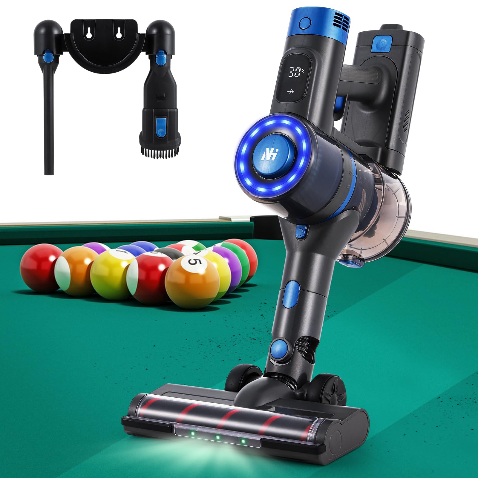 **Newhai 26kpa Cordless Billiard Table Cloth Vacuum Cleaner, 250W Lithium Pool Table Cloth Cleaning Machine for Billiard Halls, Bars & Home Game Rooms**