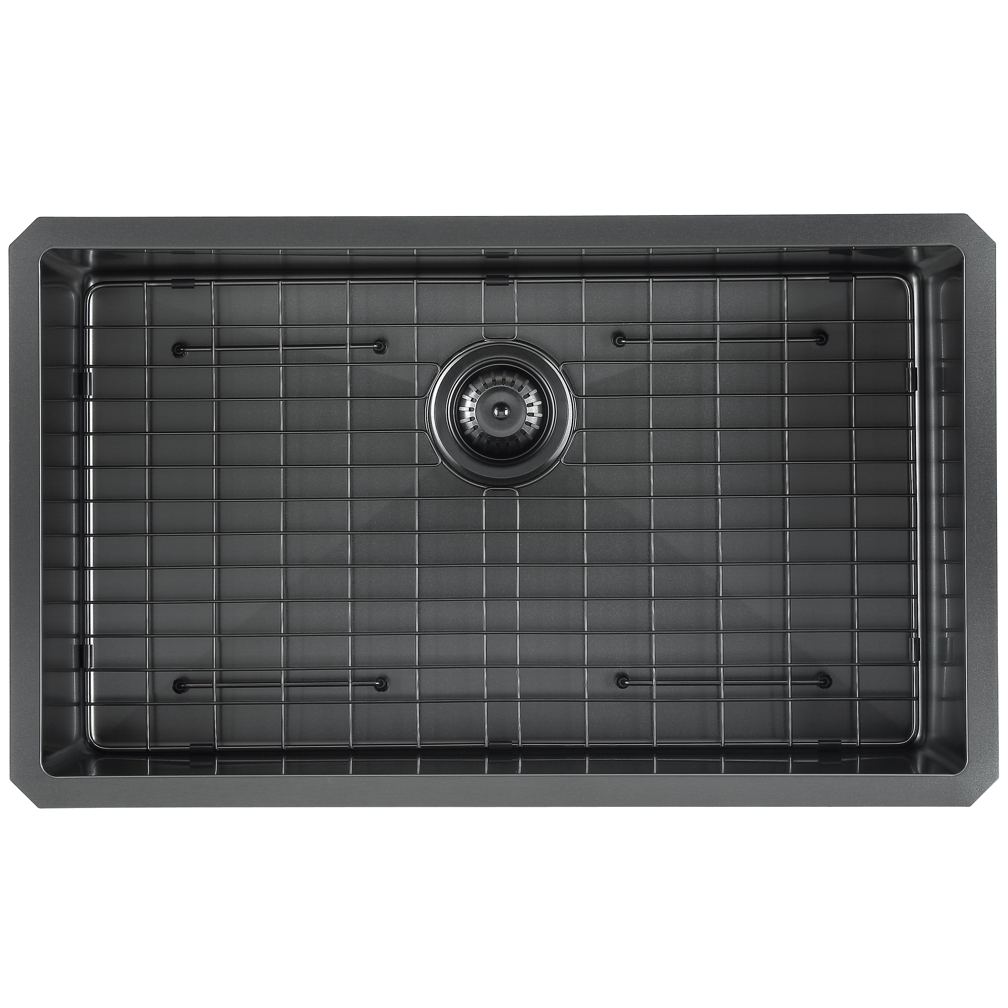 Premium 30-inch Undermount Single Bowl Stainless Steel Kitchen Sink with Black PVD Nano Coating, Grid & Strainer - Ideal for Modern Kitchens, Restaurants & Commercial Use