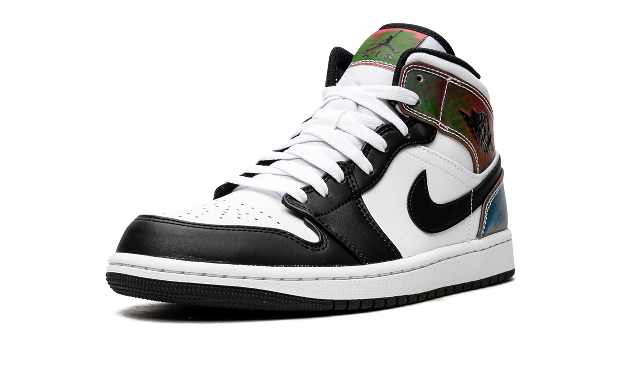 Nike Men's Air Jordan 1 Mid SE Heat Reactive Basketball Shoes - White/Black - Size 13 | Retro Style Sneakers for Streetwear & Casual Outfits