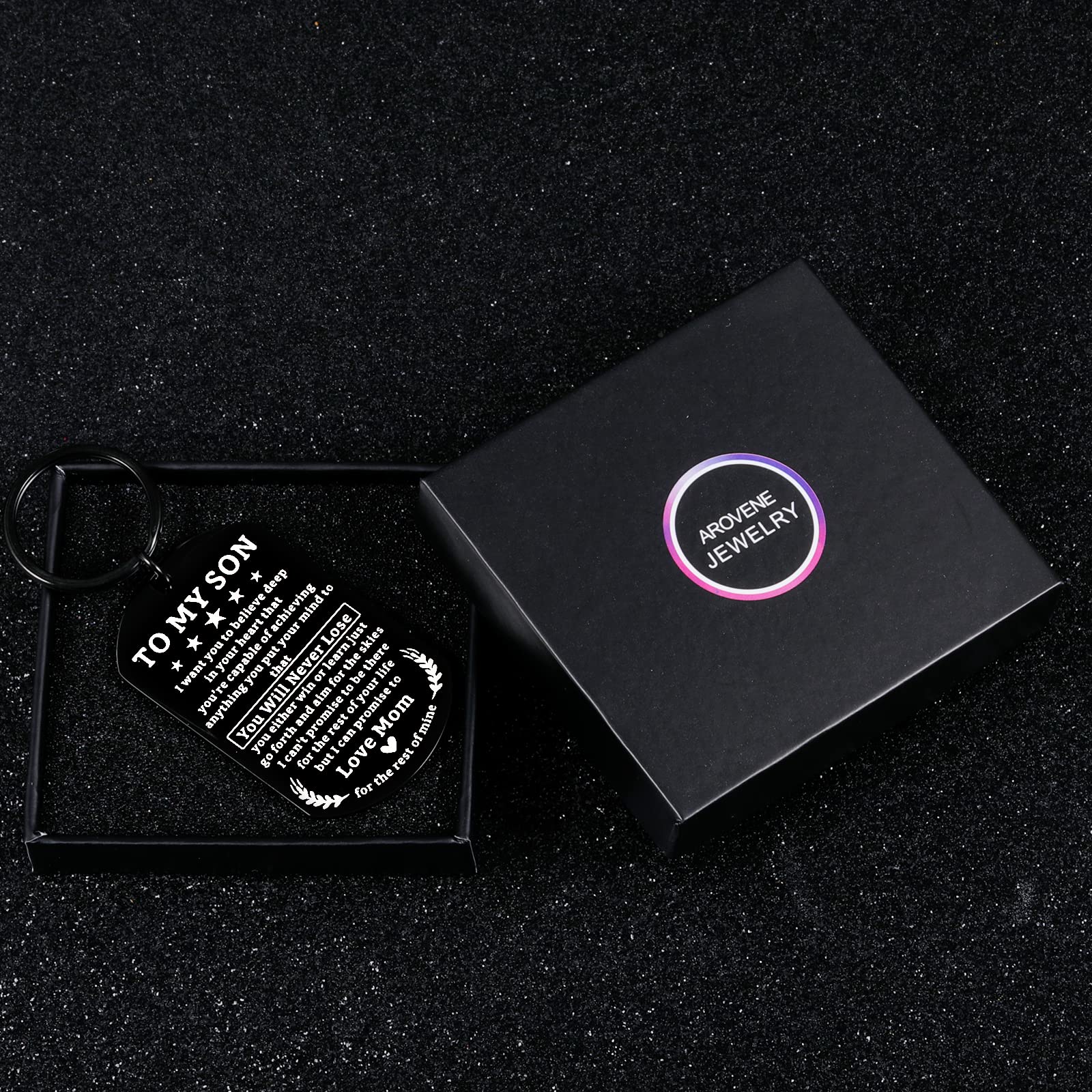 Valentine's Day Gifts for Kids - Inspirational Keychain for Son, Stepson & Adopted Son - Birthday & Graduation Gifts for Teen Boys & College Students - Perfect for Daily Use, School & Special Occasions