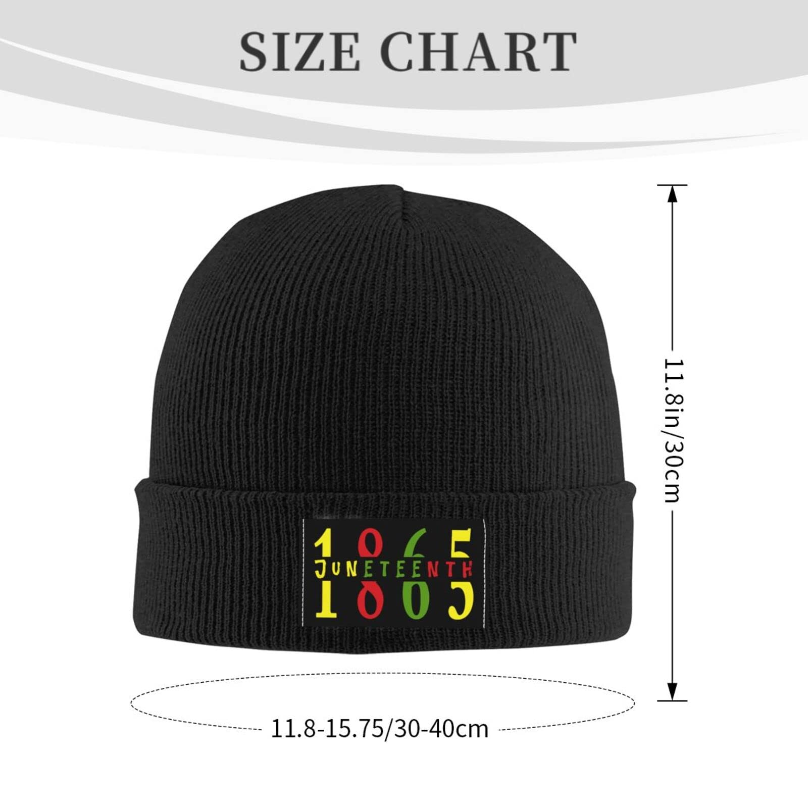 Juneteenth 1865 Freedom Day Beanie - Warm Knit Skull Cap for Men & Women - Winter Thermal Cuffed Hat in Black - Perfect for Cold Weather & Outdoor Activities
